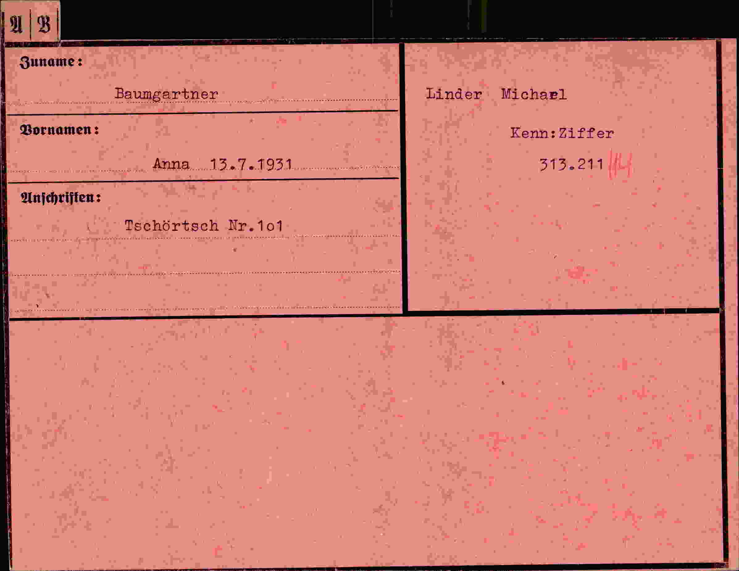 Vorderseite des Dokuments
