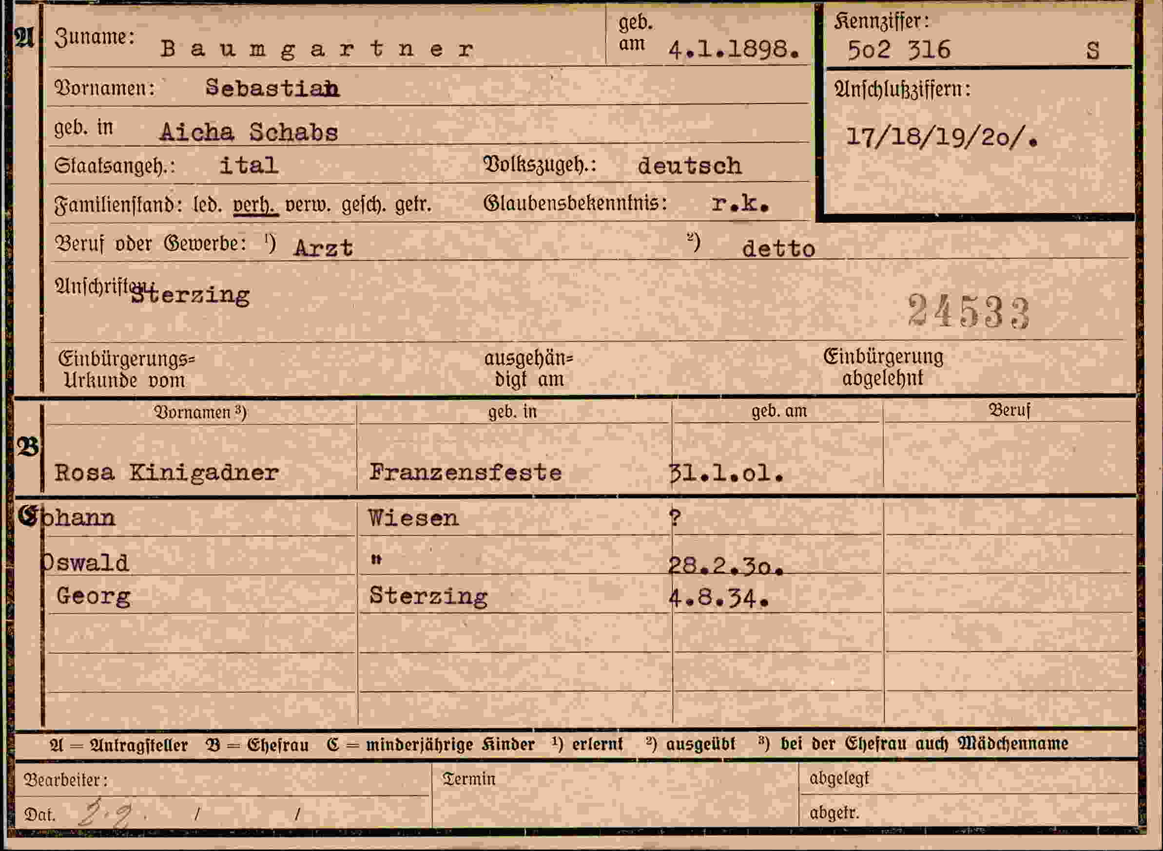 Dokument für Sebastian Baumgartner