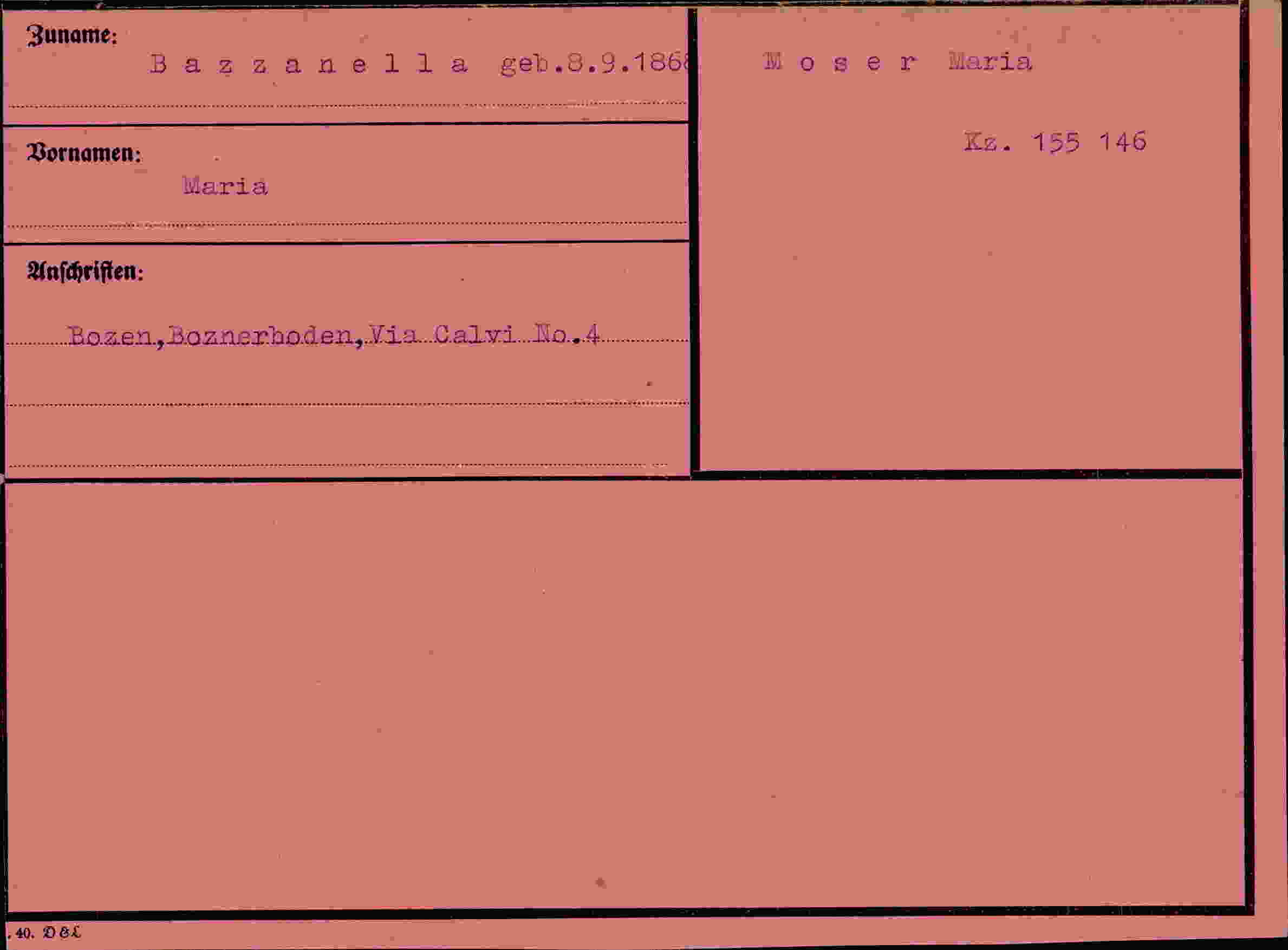 Vorderseite des Dokuments