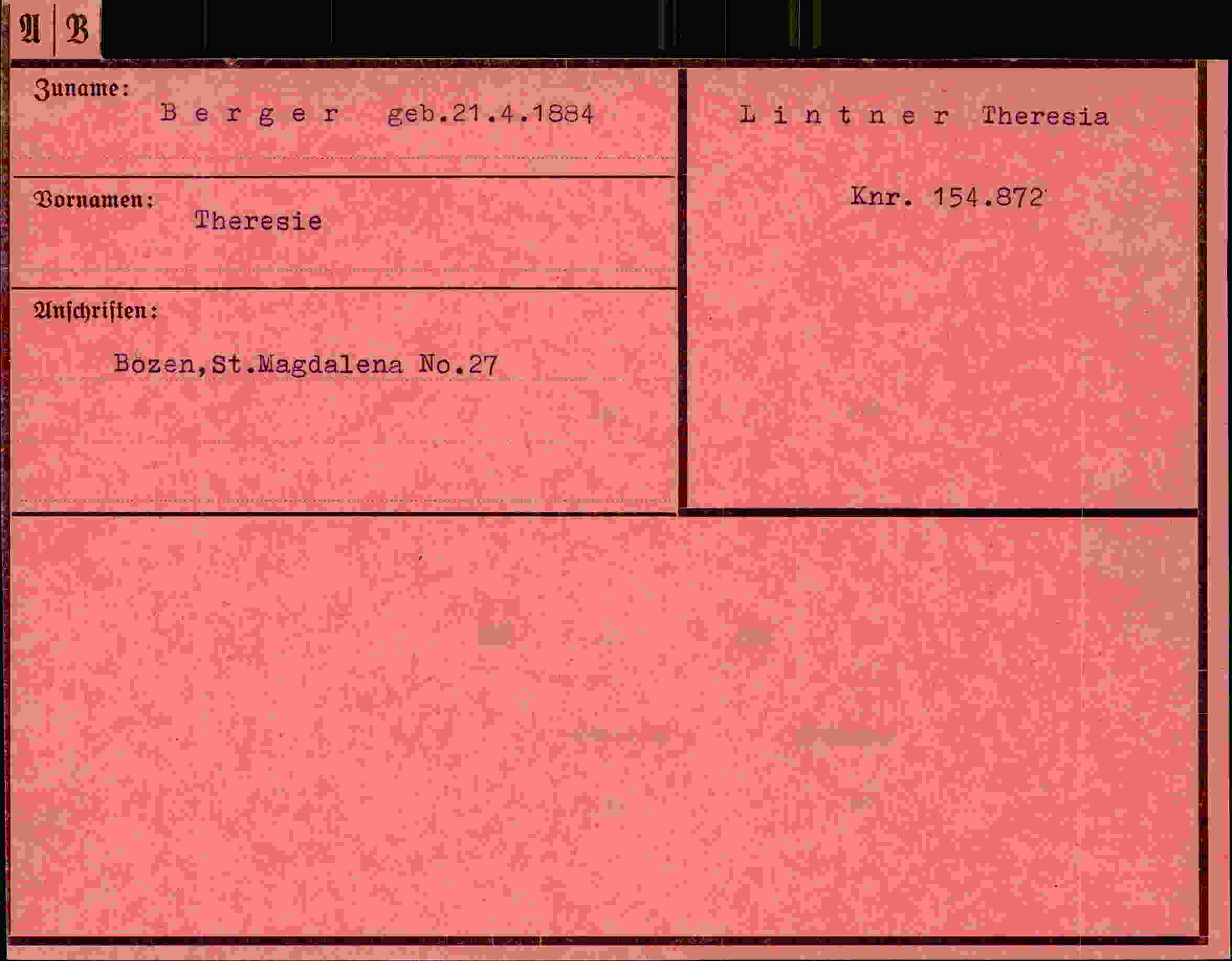Vorderseite des Dokuments