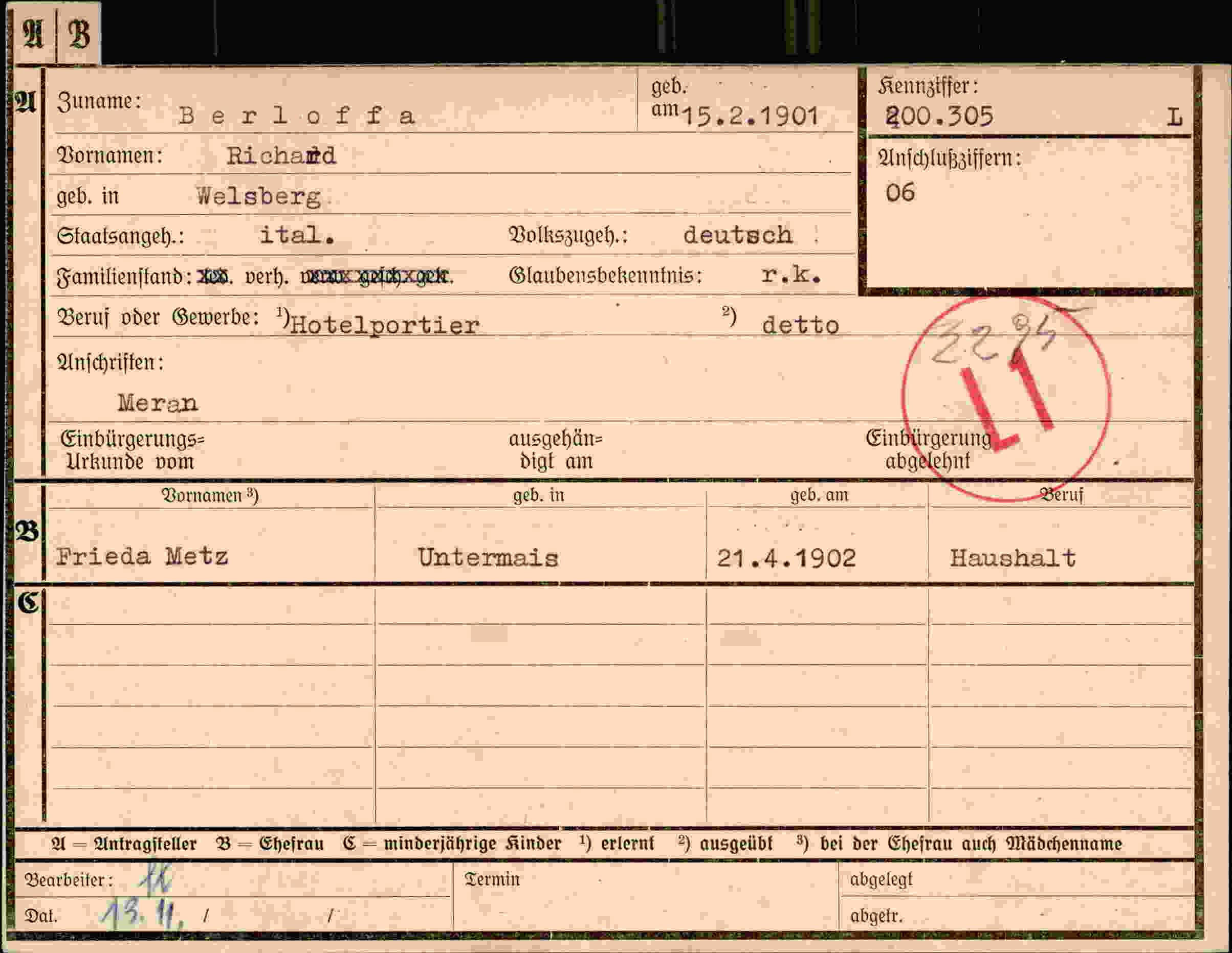 Dokument für Richard Berloffa