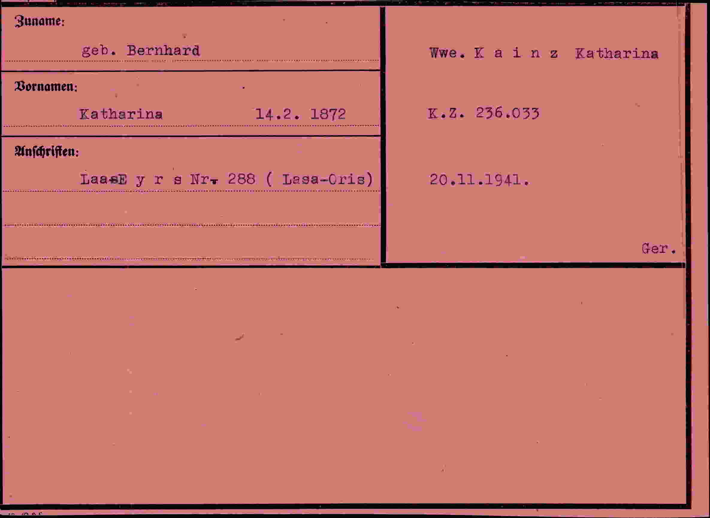 Vorderseite des Dokuments