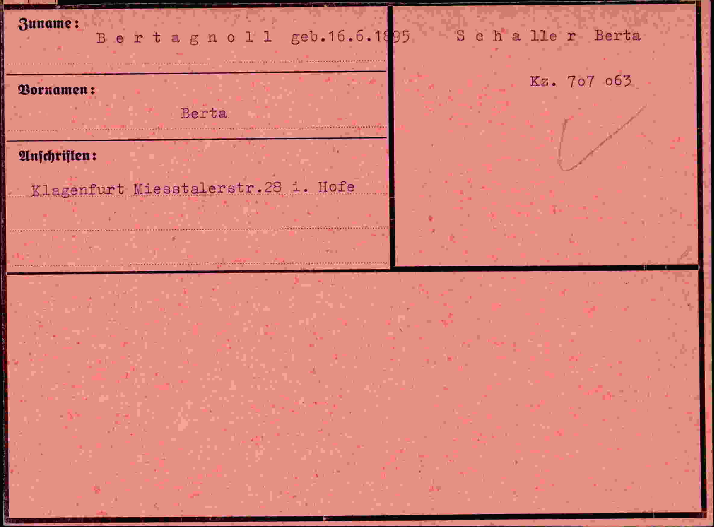 Vorderseite des Dokuments