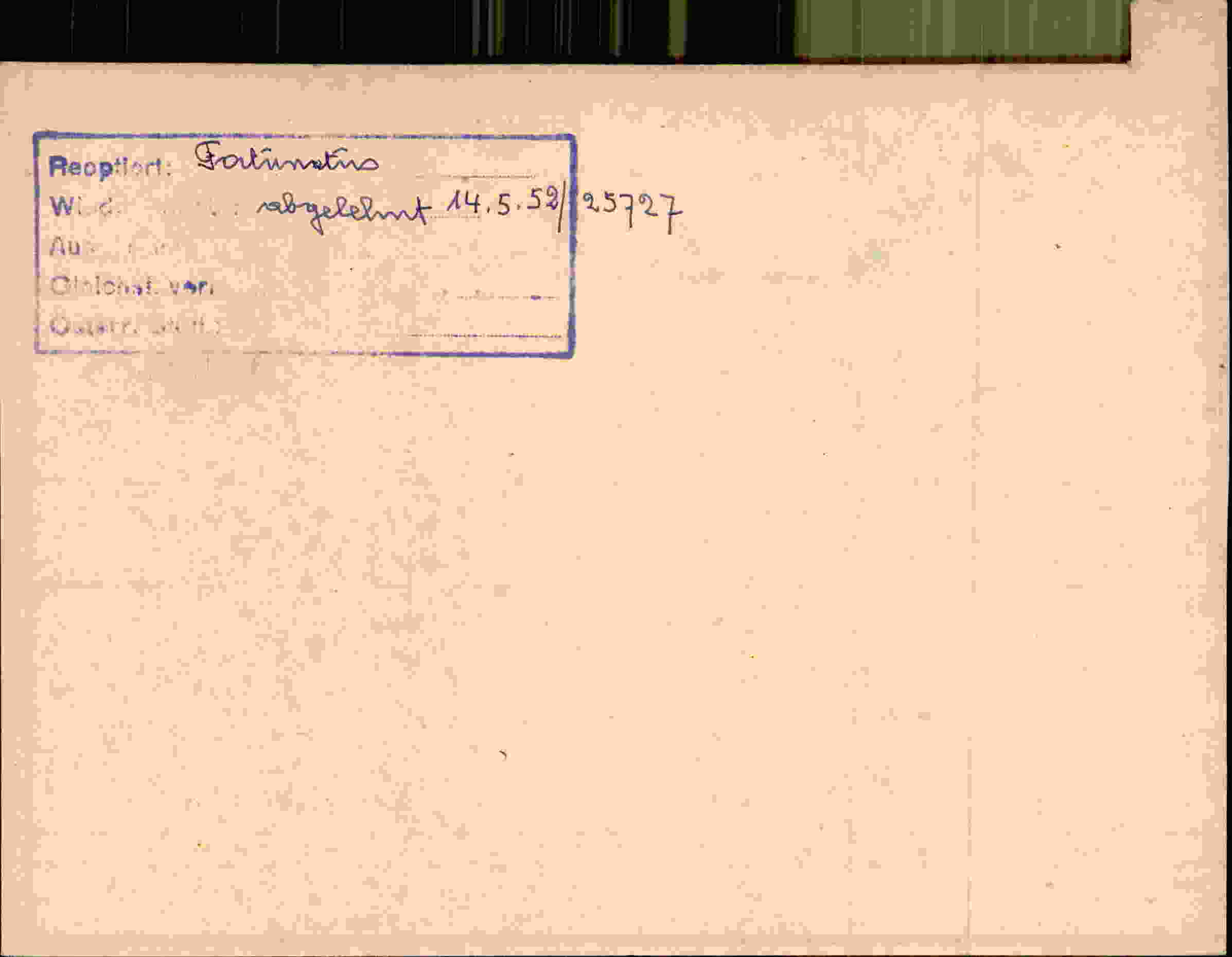 Rückseite des Dokuments