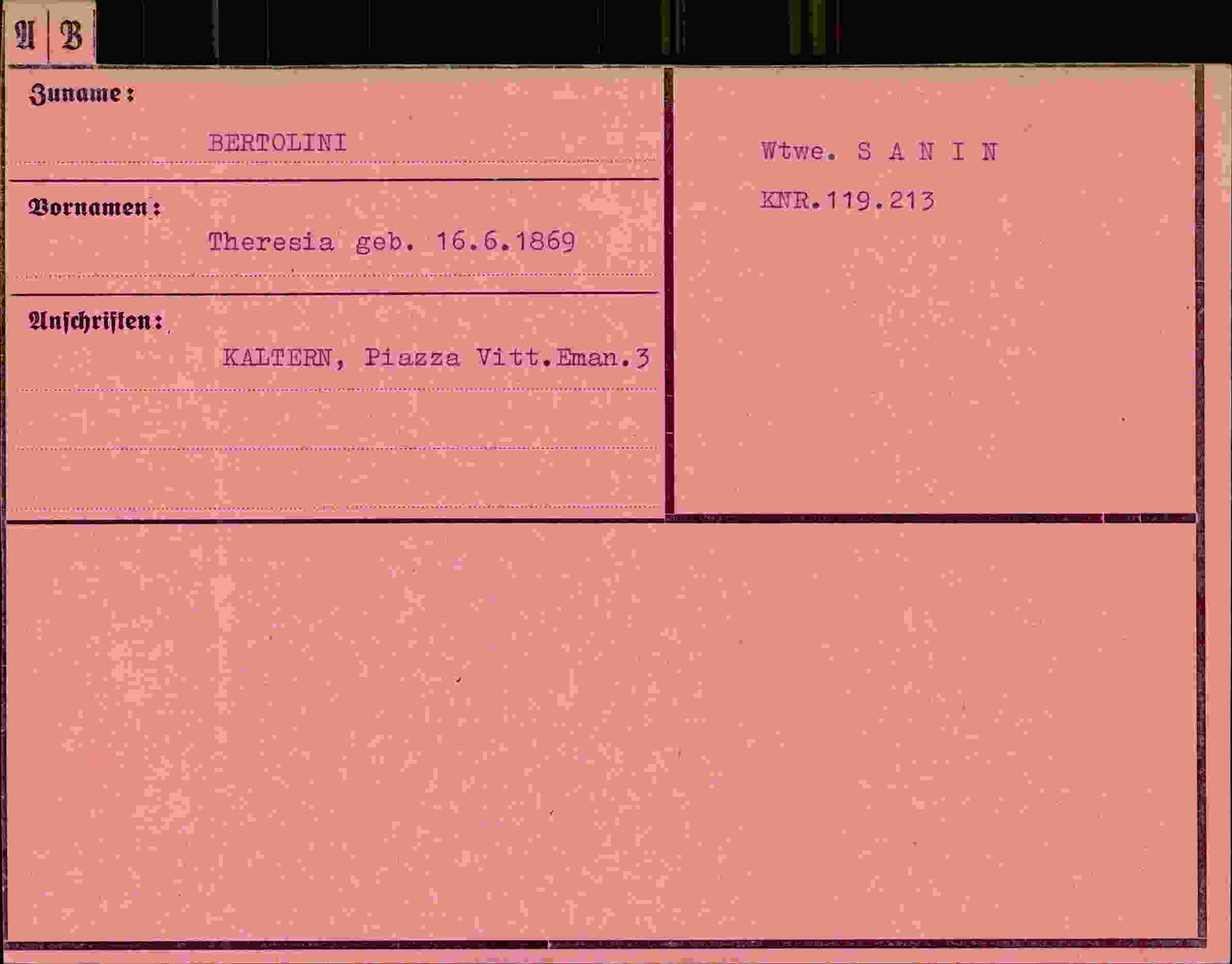 Vorderseite des Dokuments