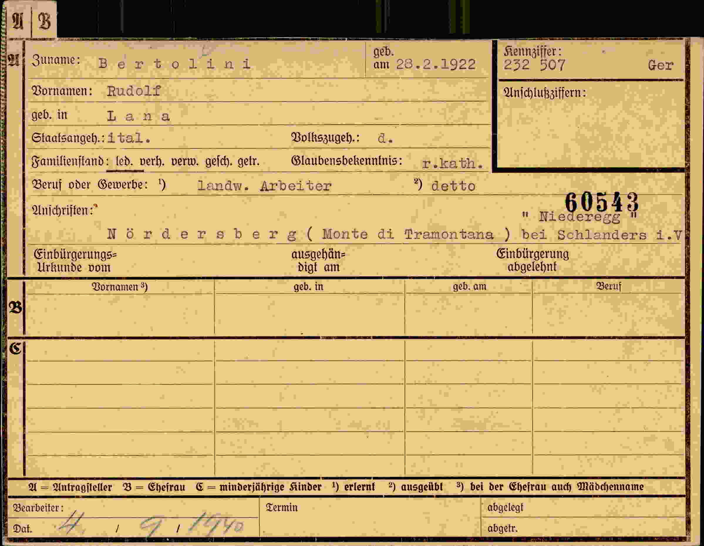 Dokument für Rudolf Bertolini