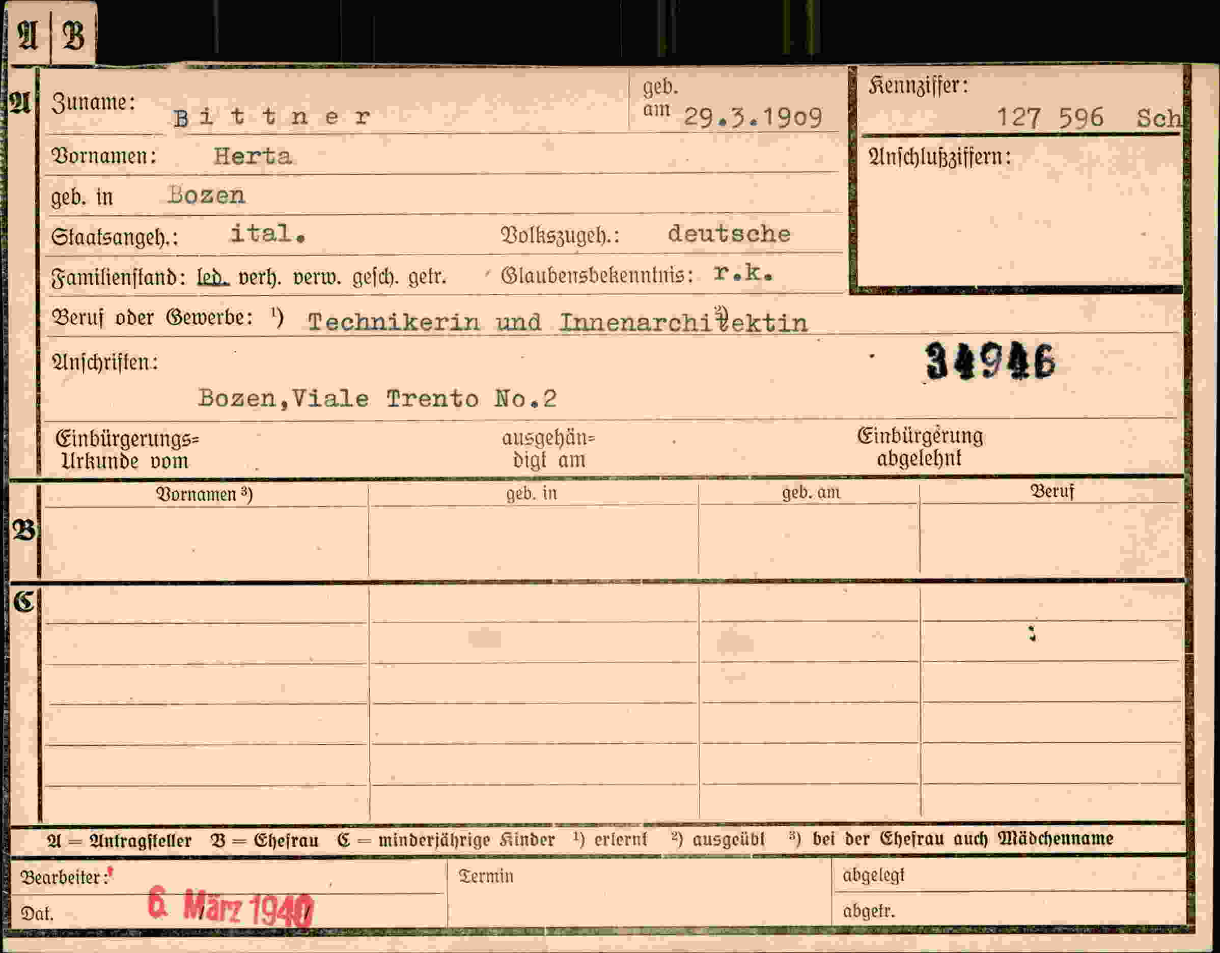 Dokument für Herta Bittner