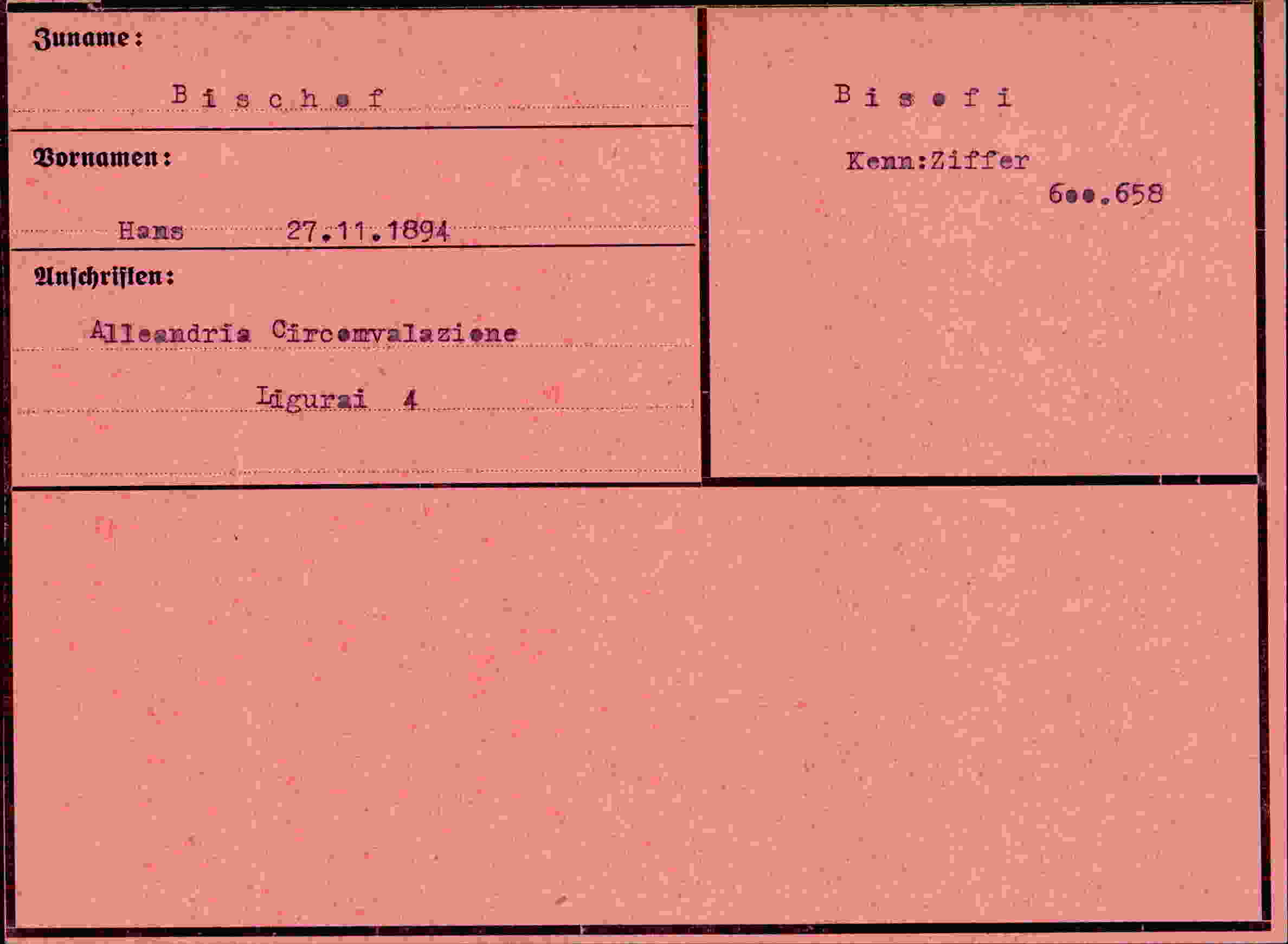 Vorderseite des Dokuments