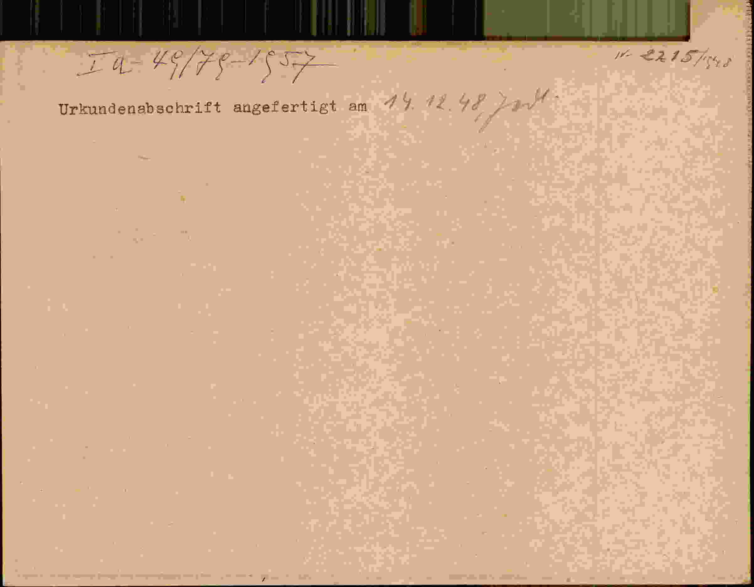 Rückseite des Dokuments