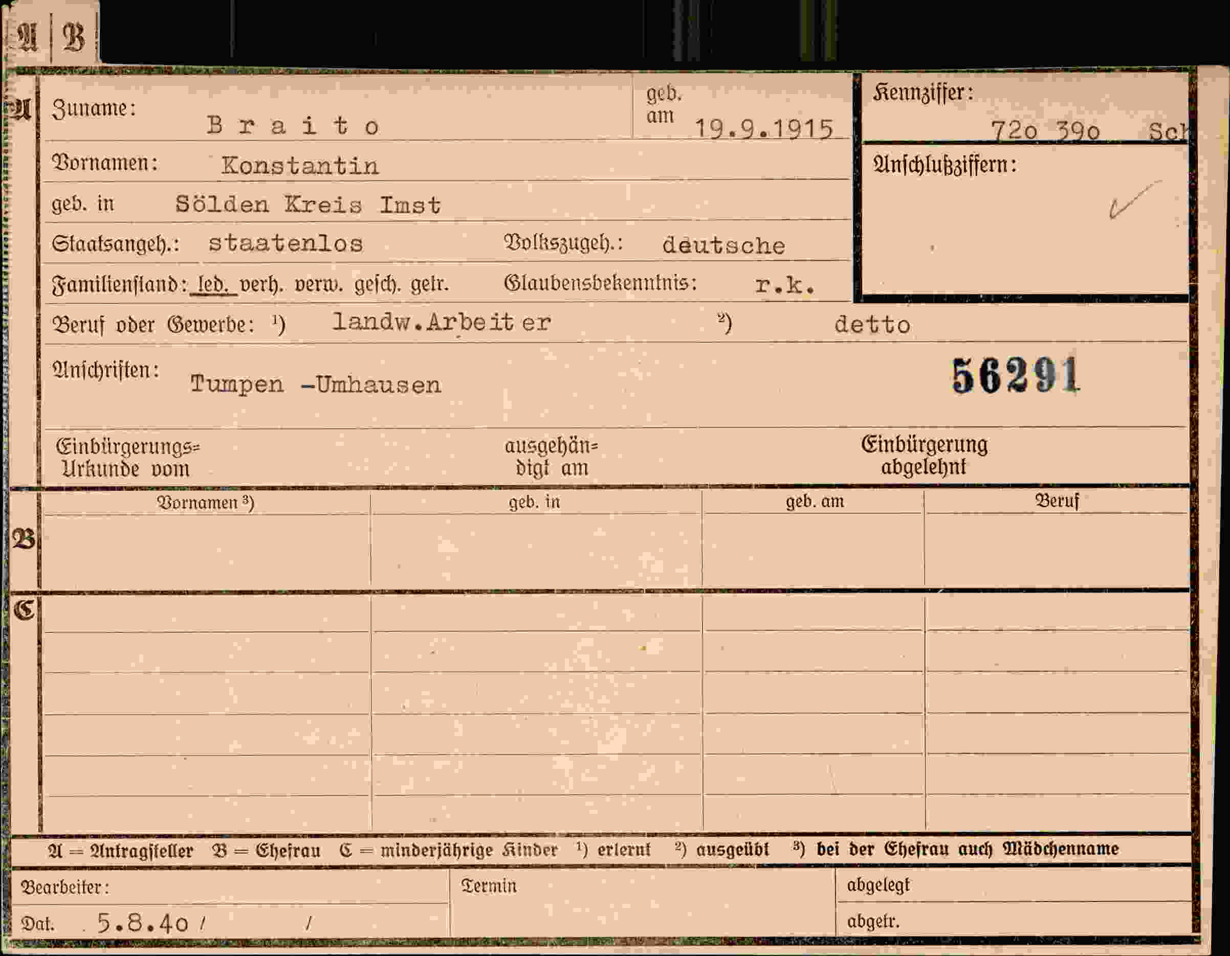 Dokument für Konstantin Braito
