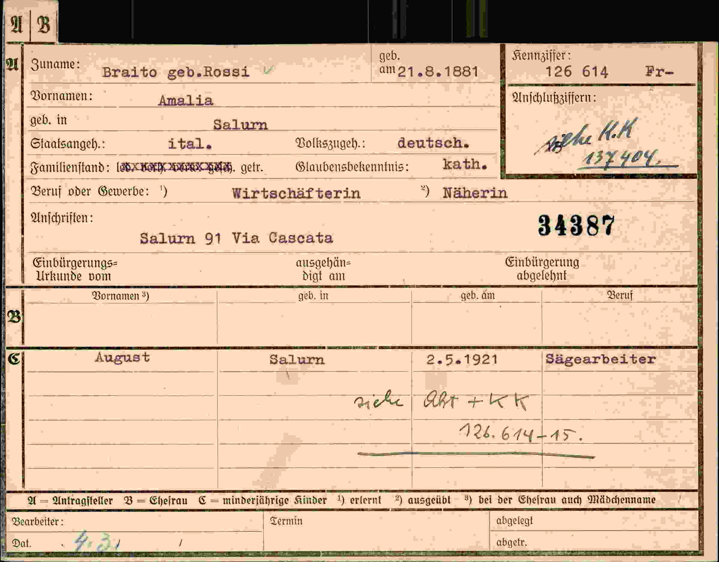 Dokument für Amalia Braito