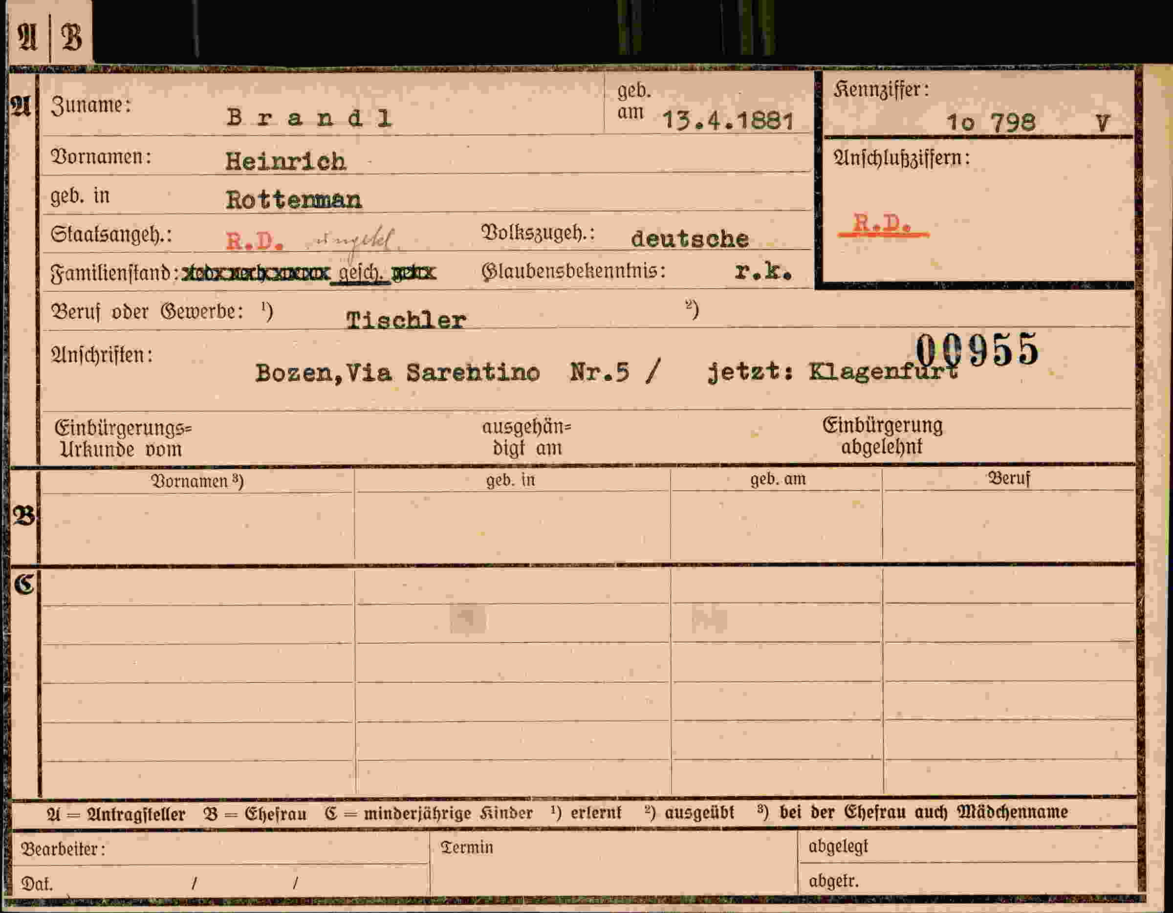 Dokument für Heinrich Brandl