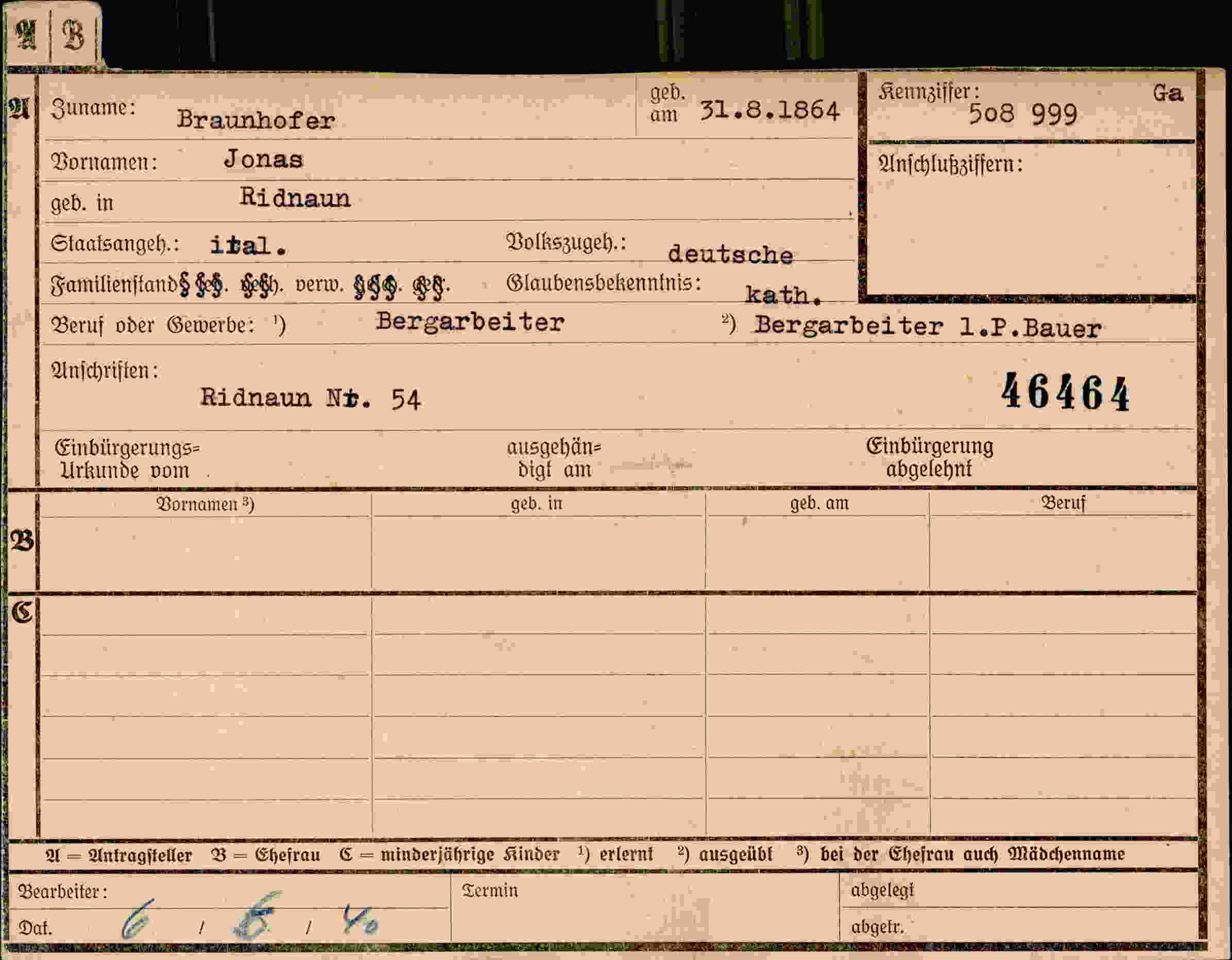 Dokument für Jonas Braunhofer