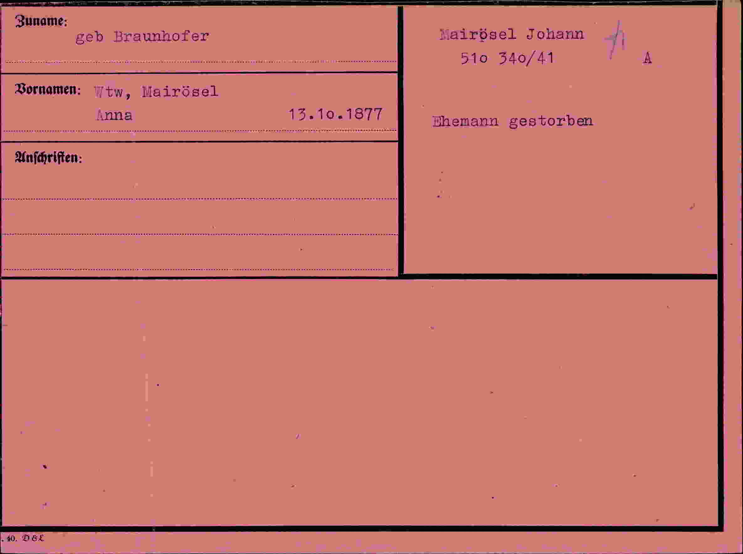 Vorderseite des Dokuments