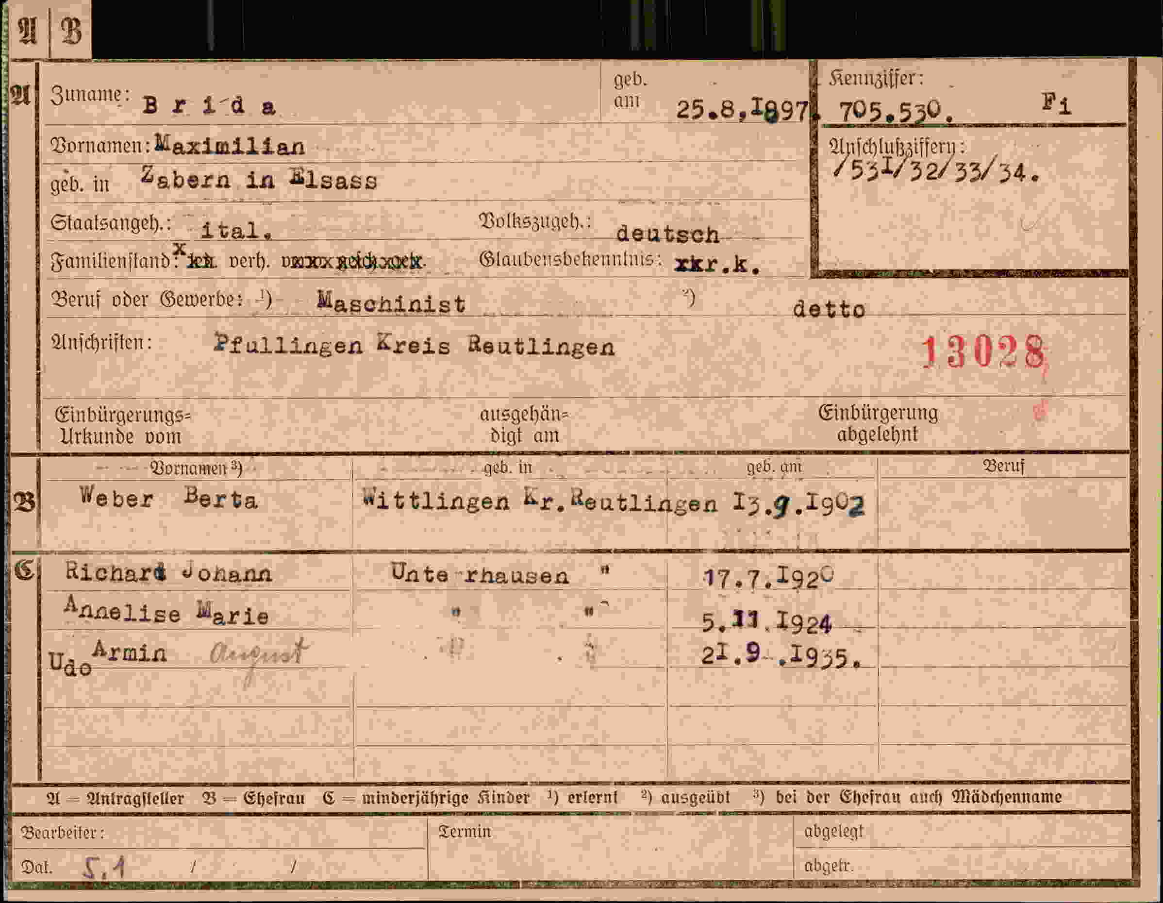 Dokument für Maximilian Brida