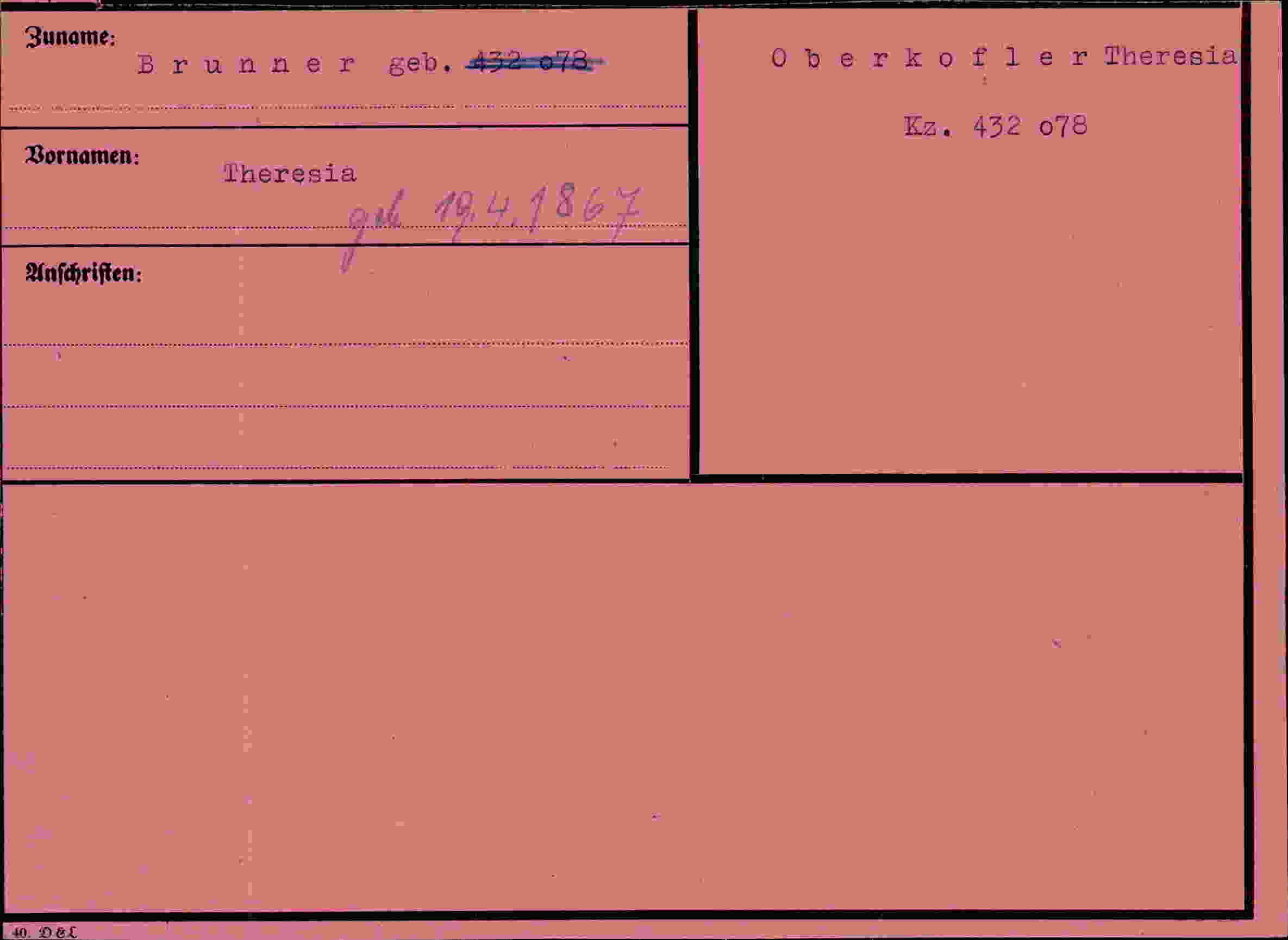 Vorderseite des Dokuments