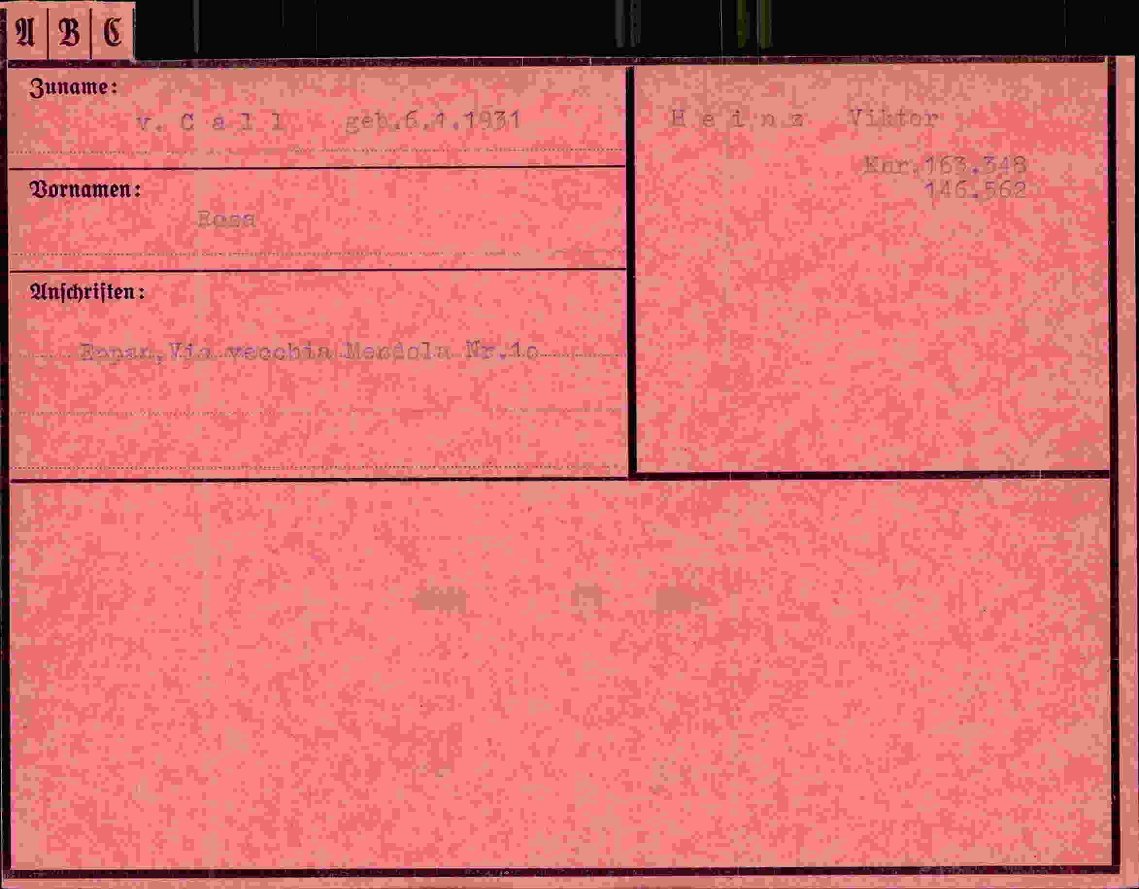Dokument für Rosa Call