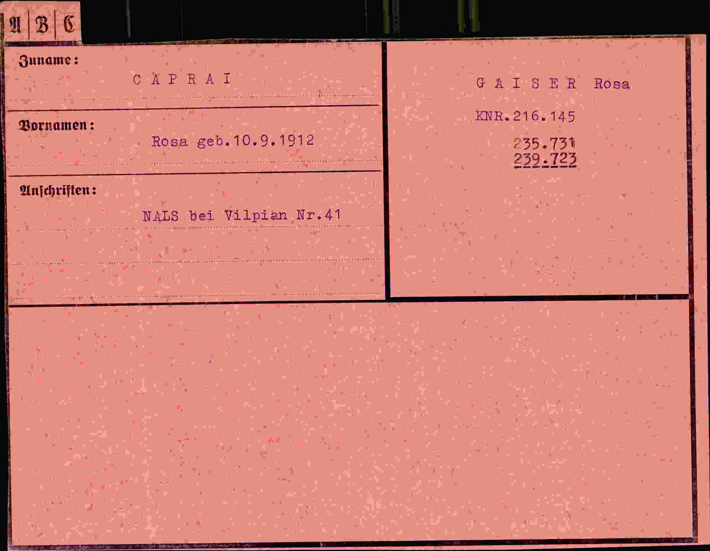 Vorderseite des Dokuments