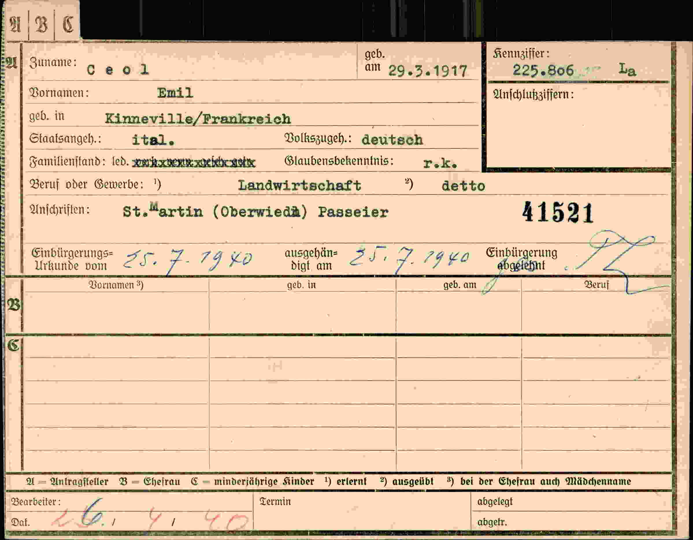 Dokument für Emil Ceo