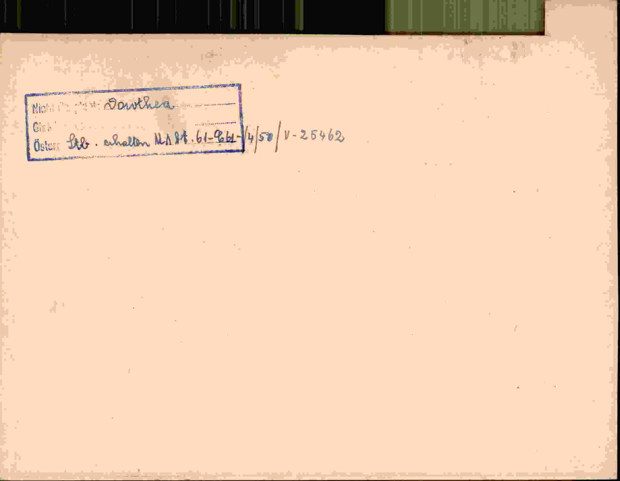 Rückseite des Dokuments