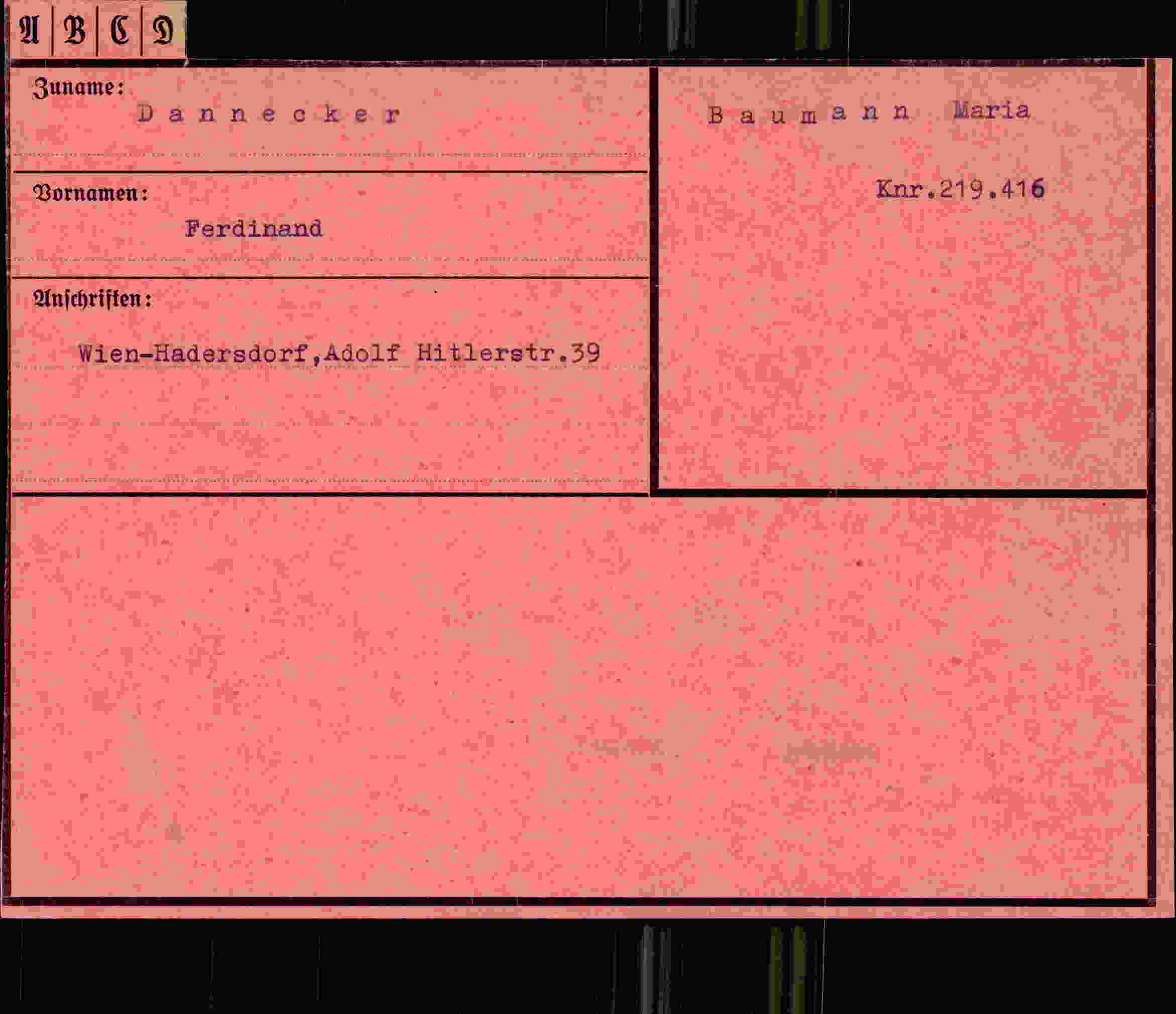 Vorderseite des Dokuments