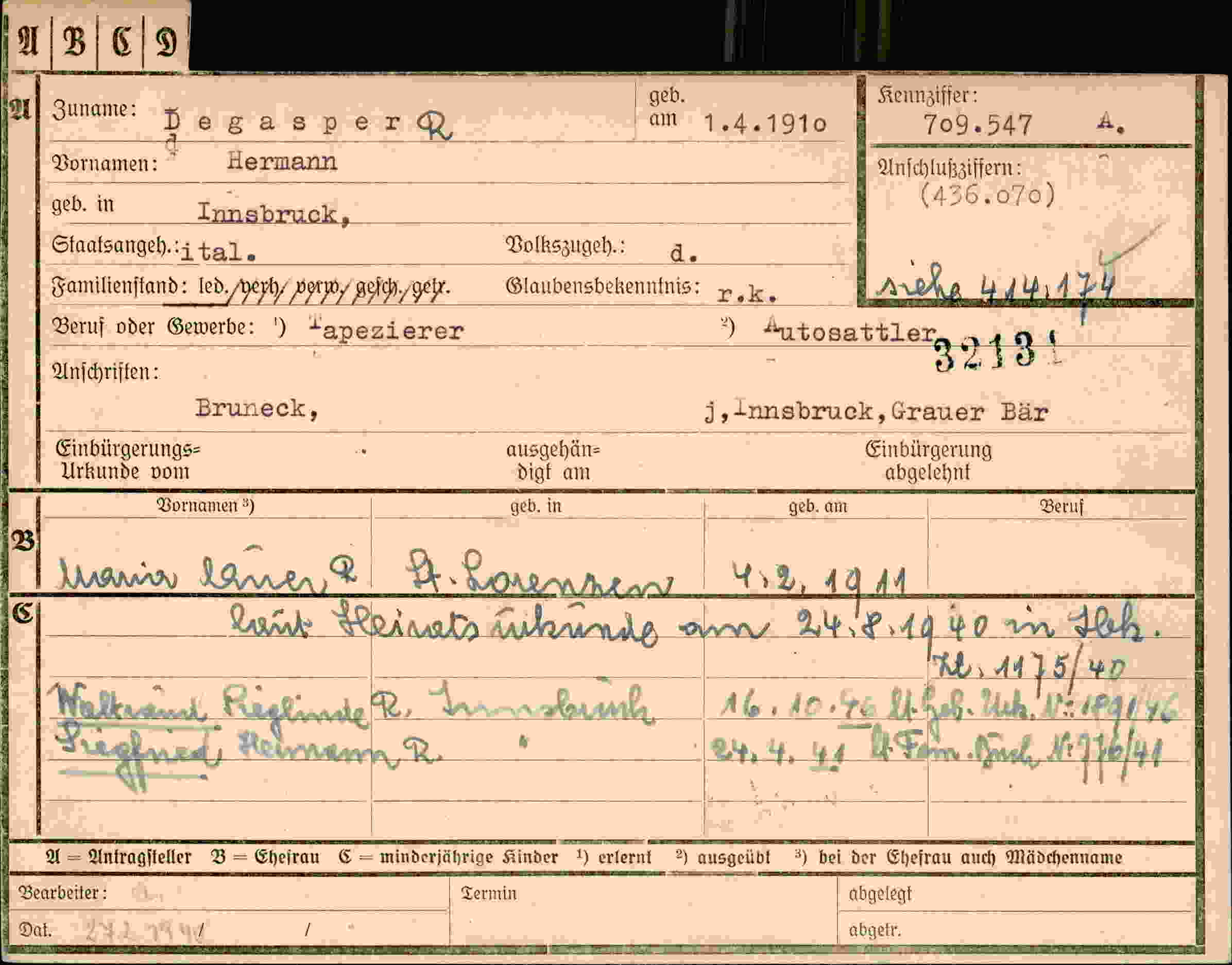 Dokument für Hermann DegasperQ