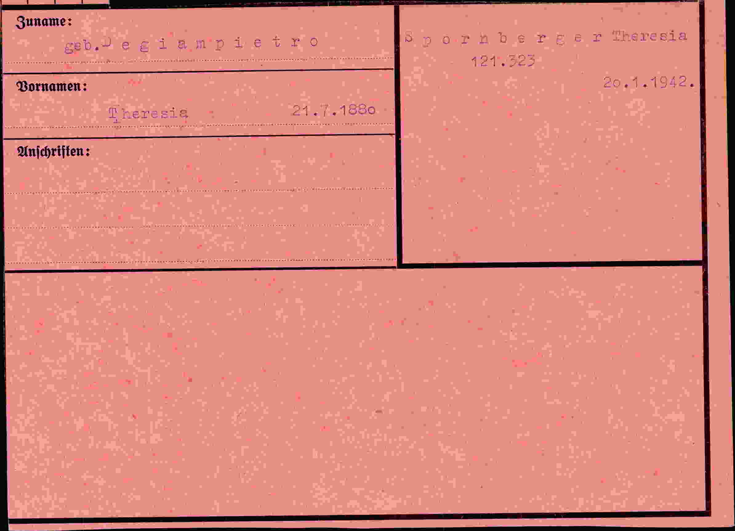 Vorderseite des Dokuments