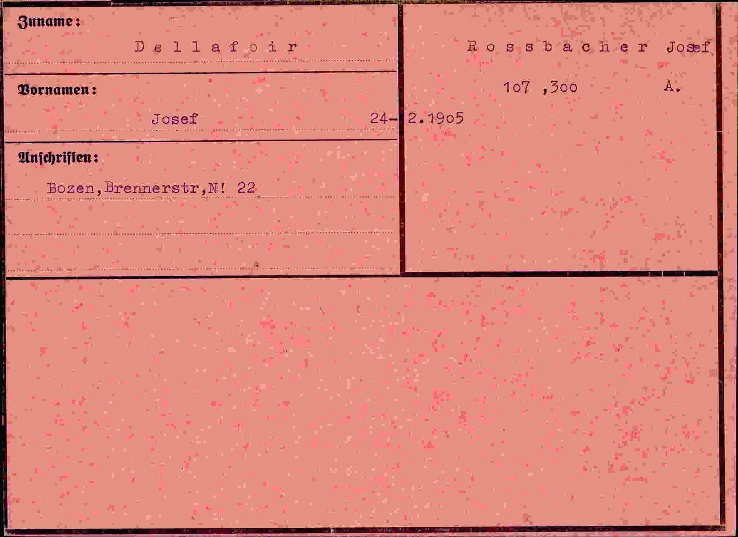 Vorderseite des Dokuments