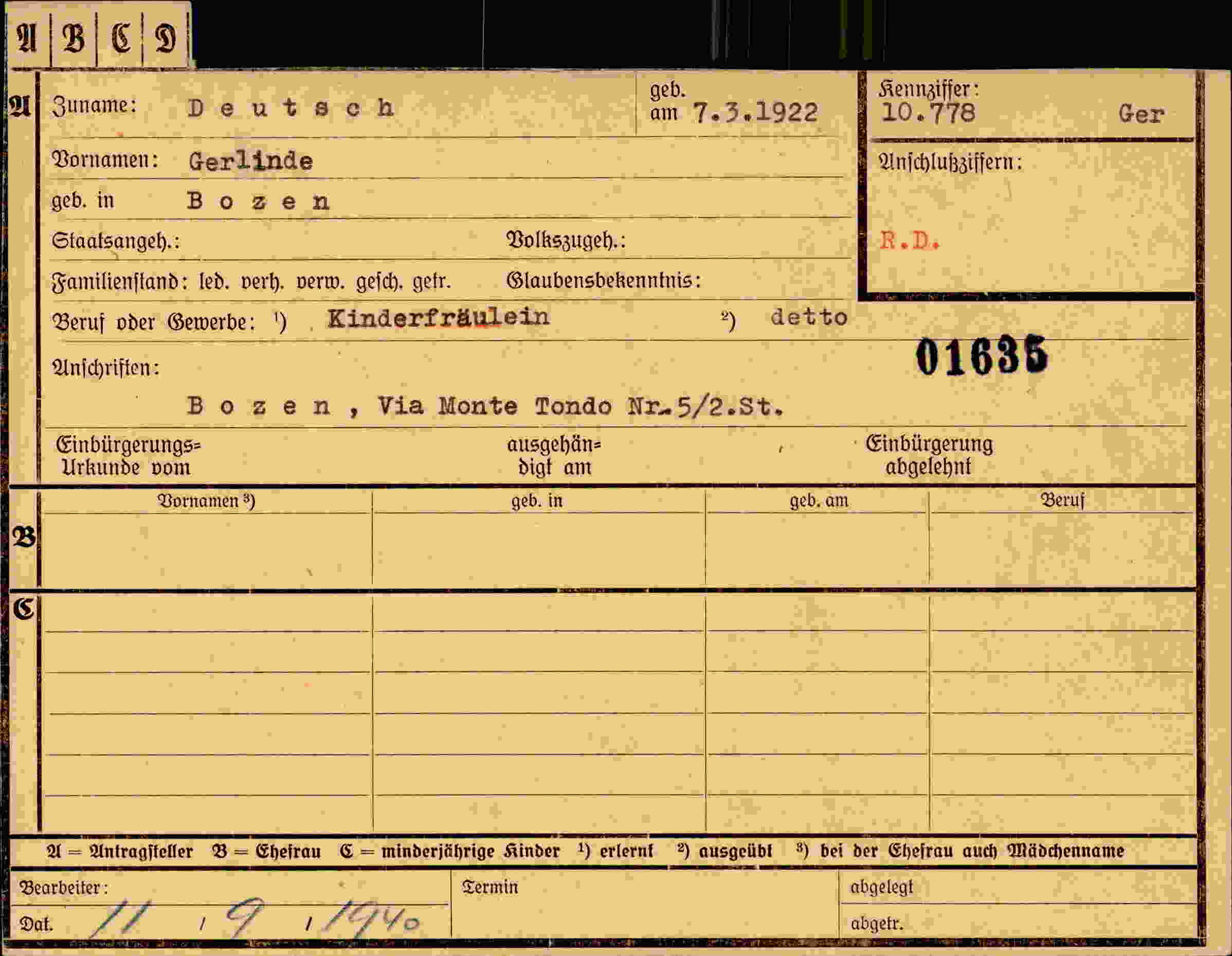 Dokument für Gerlinde Deutsch