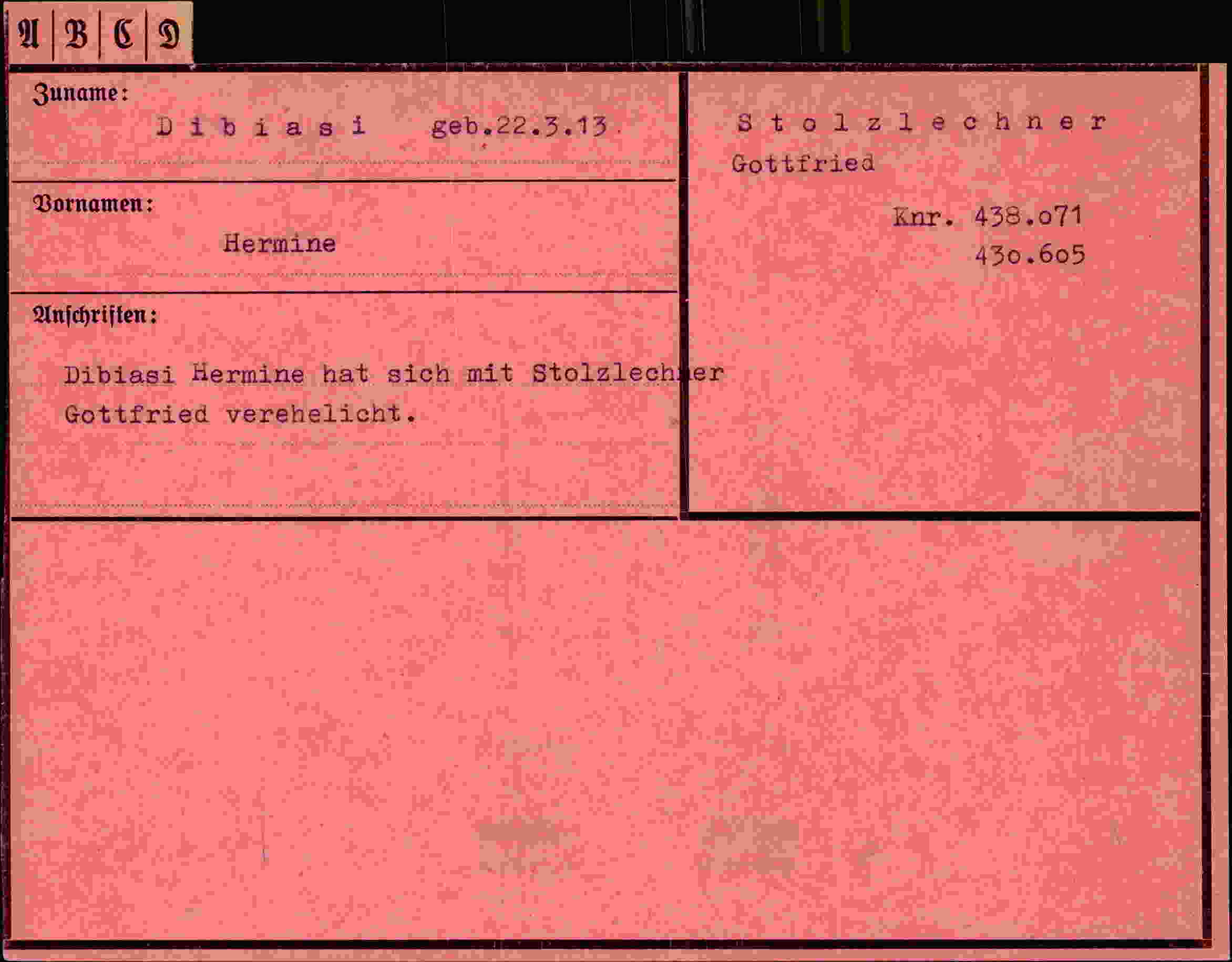 Vorderseite des Dokuments