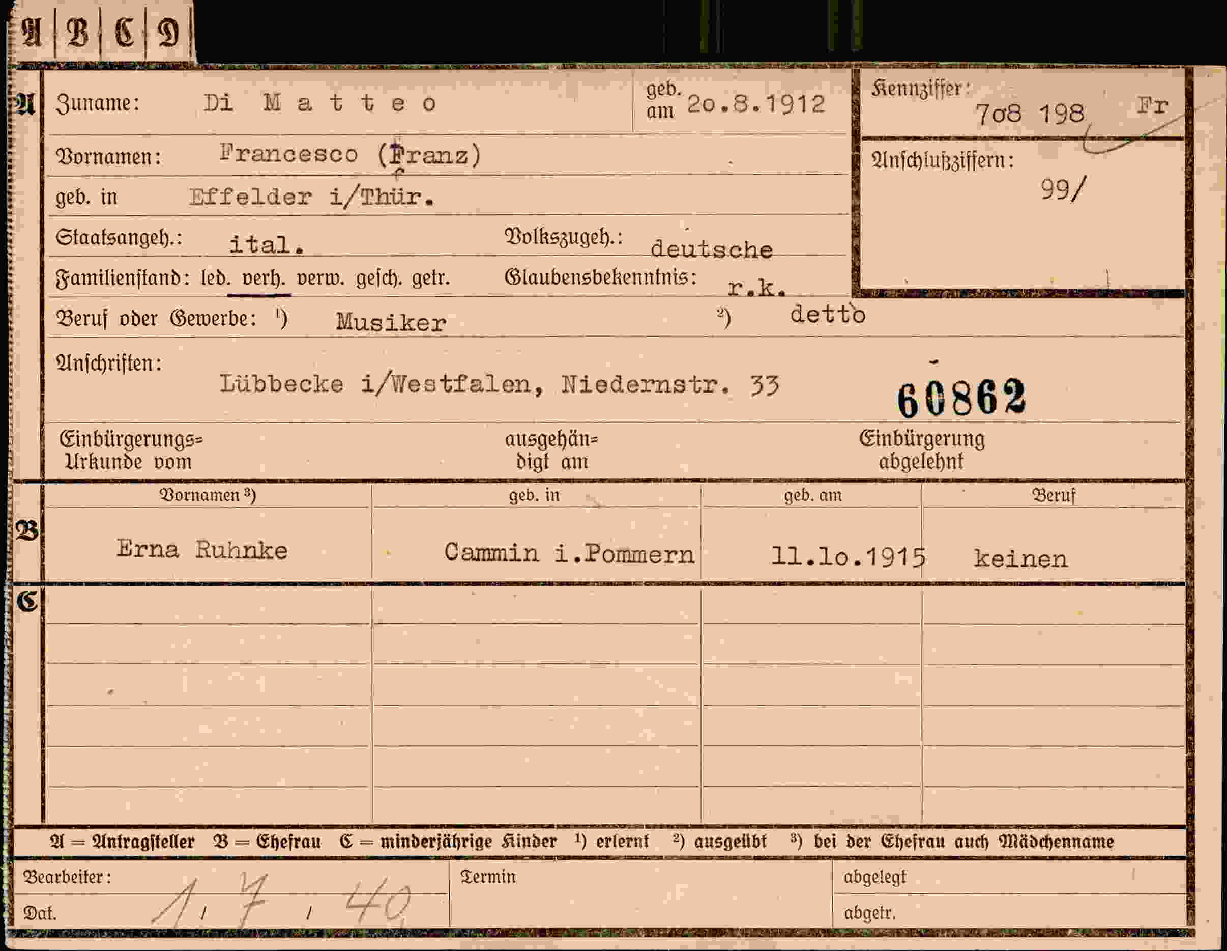 Dokument für Franz Di Matteo