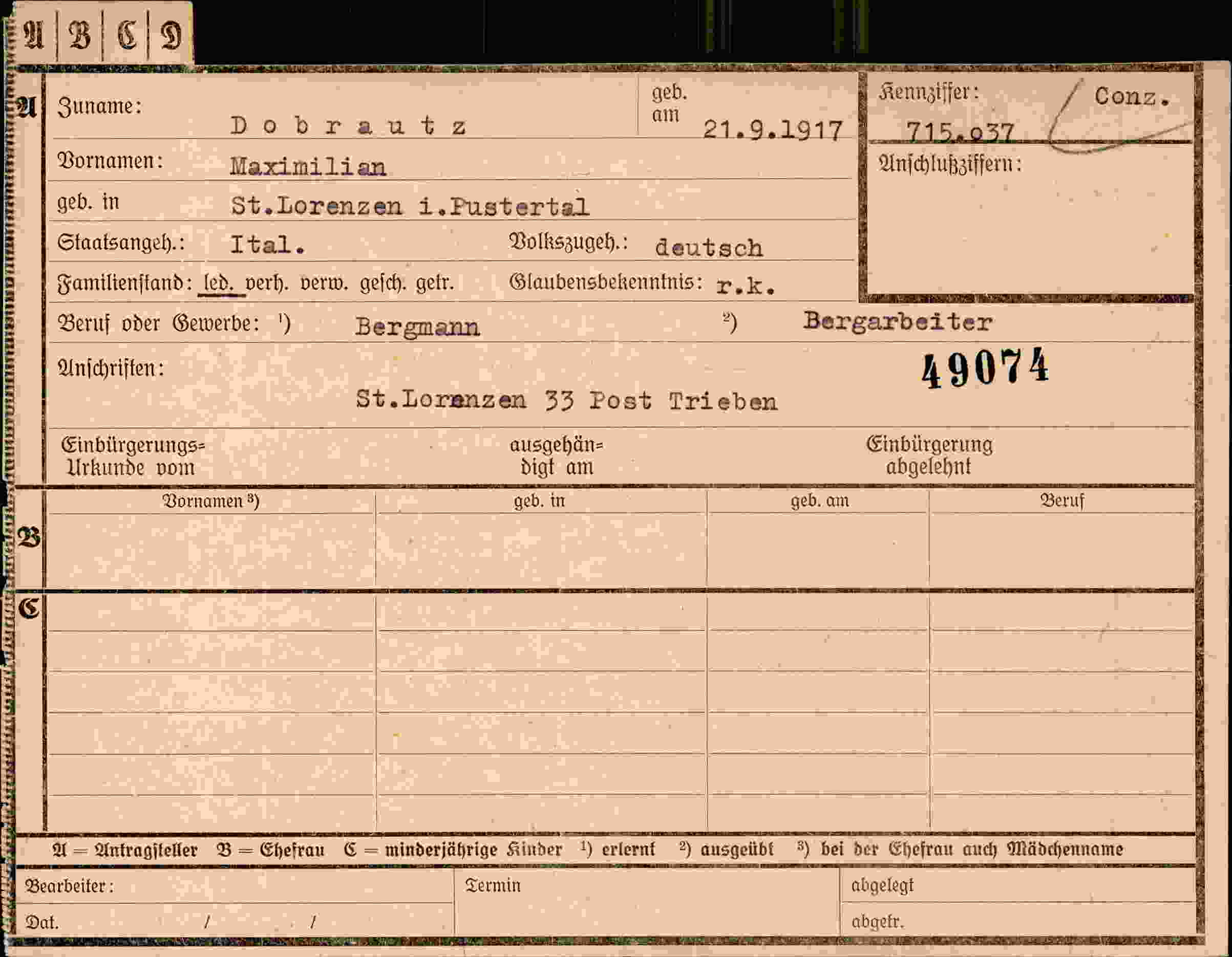 Dokument für Maximilian Dobrautz