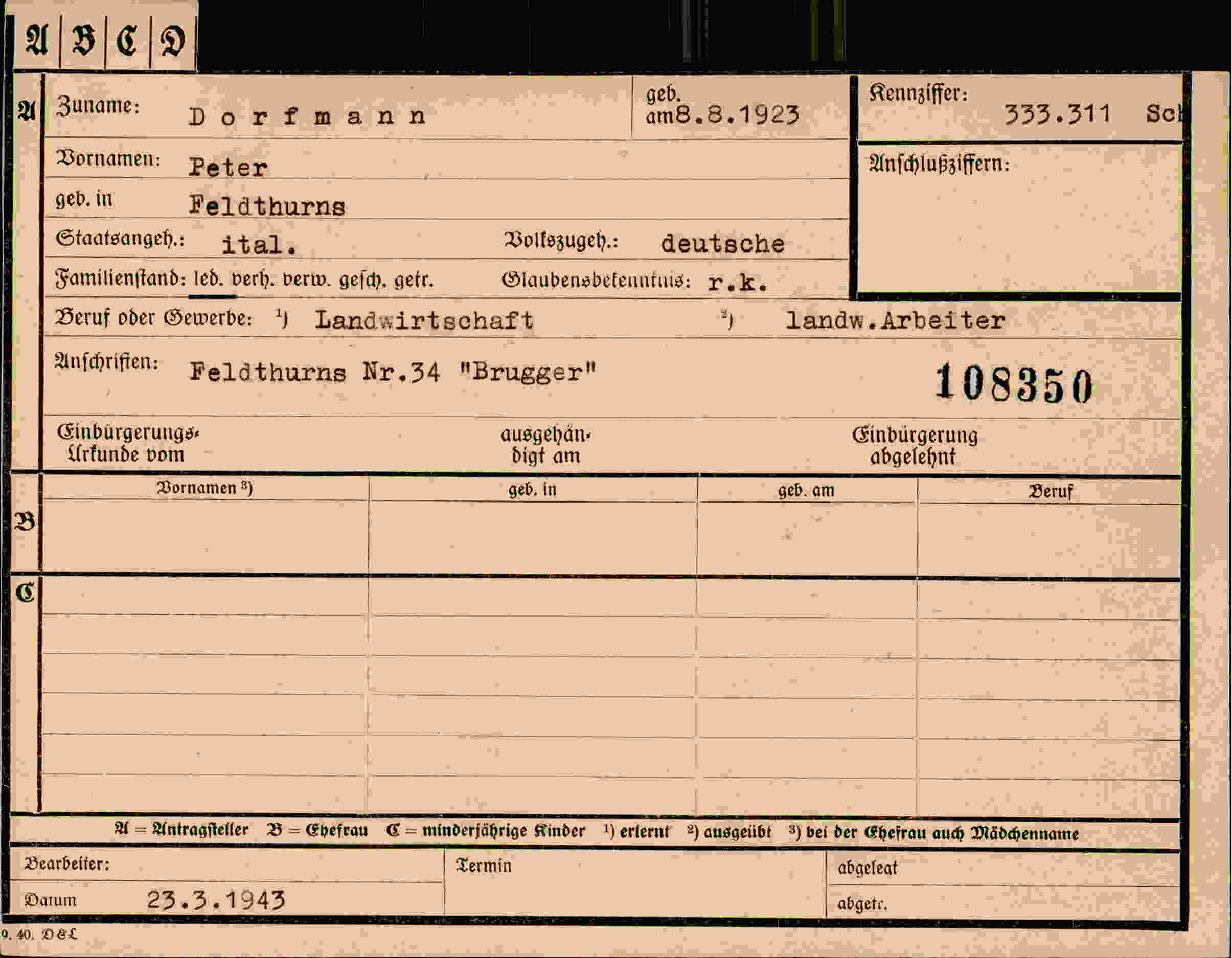 Dokument für Peter Dorfmann