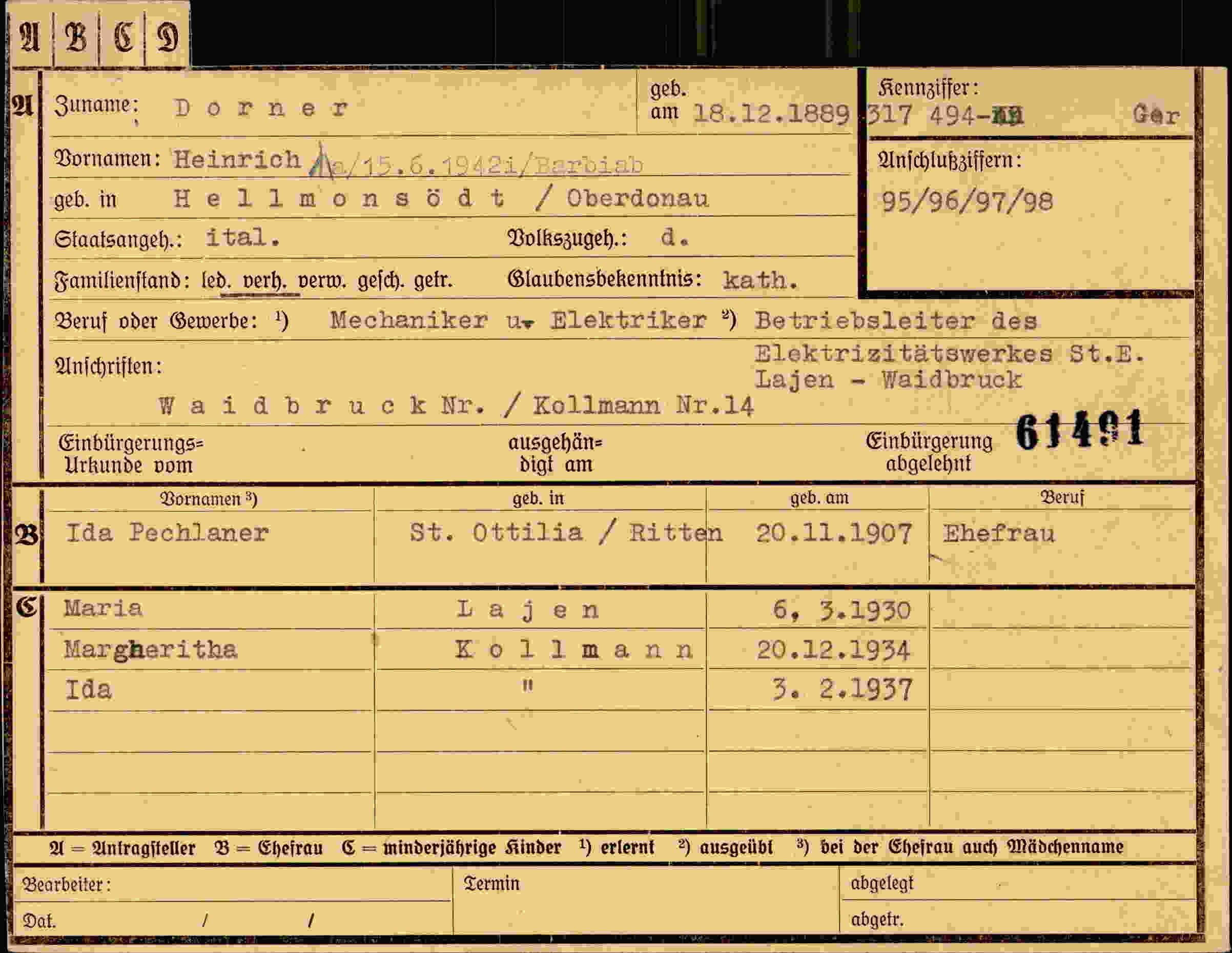 Dokument für Heinrich Dörner