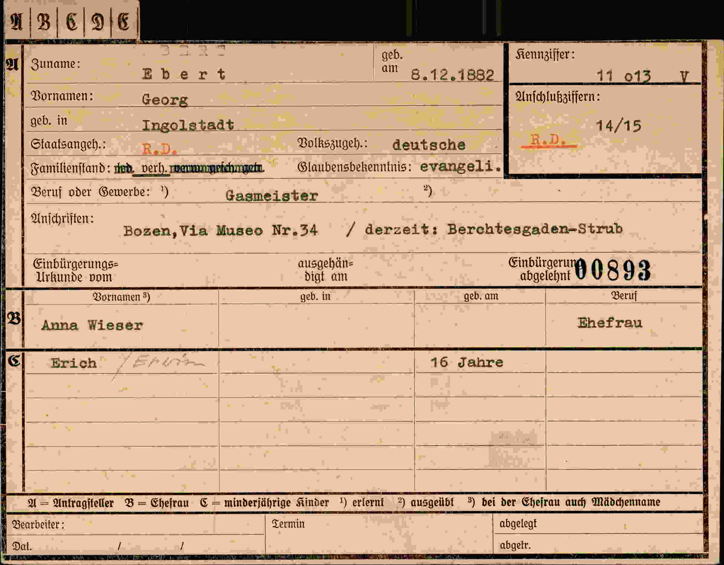 Dokument für Georg Ebert
