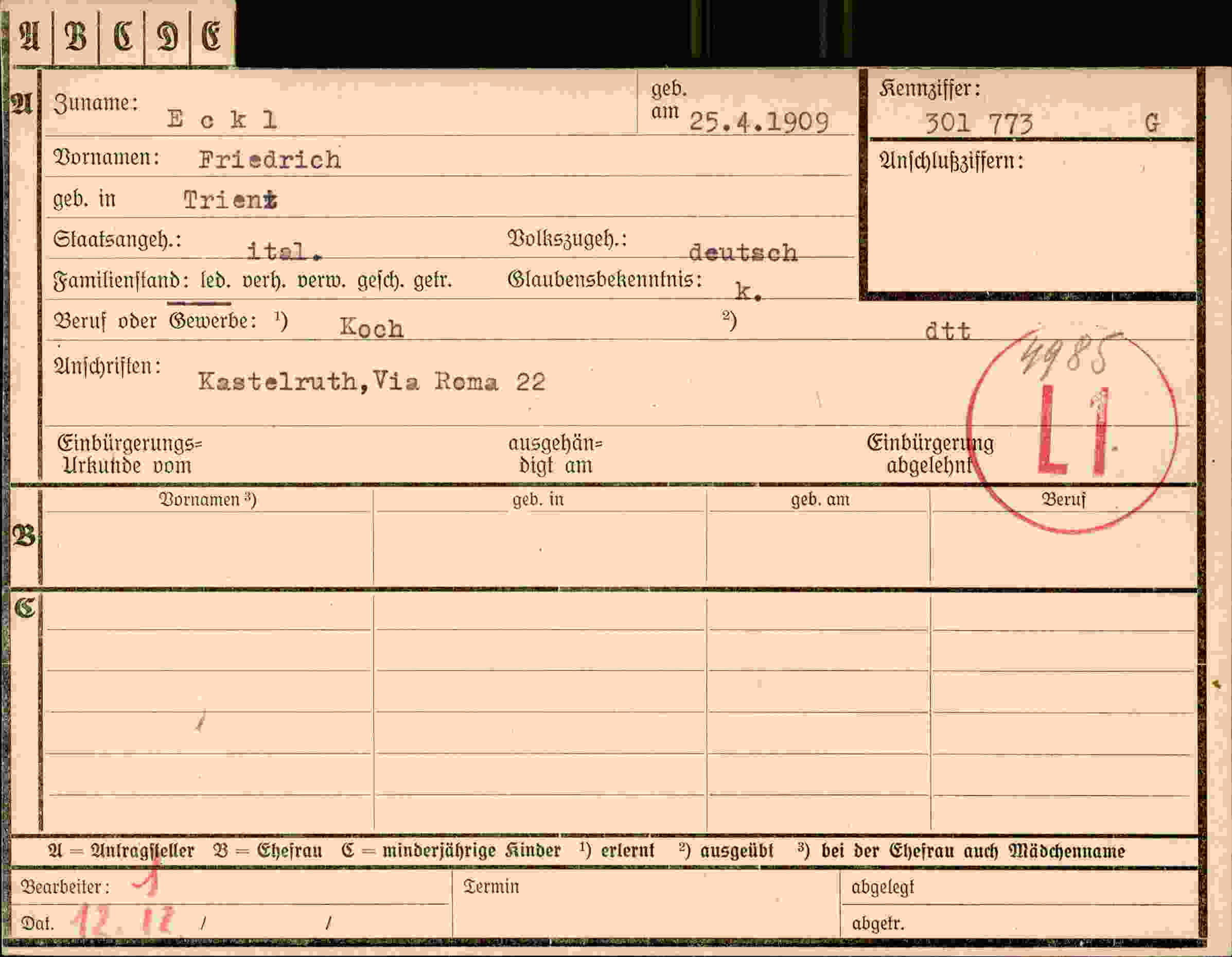 Dokument für Friedrich Eck