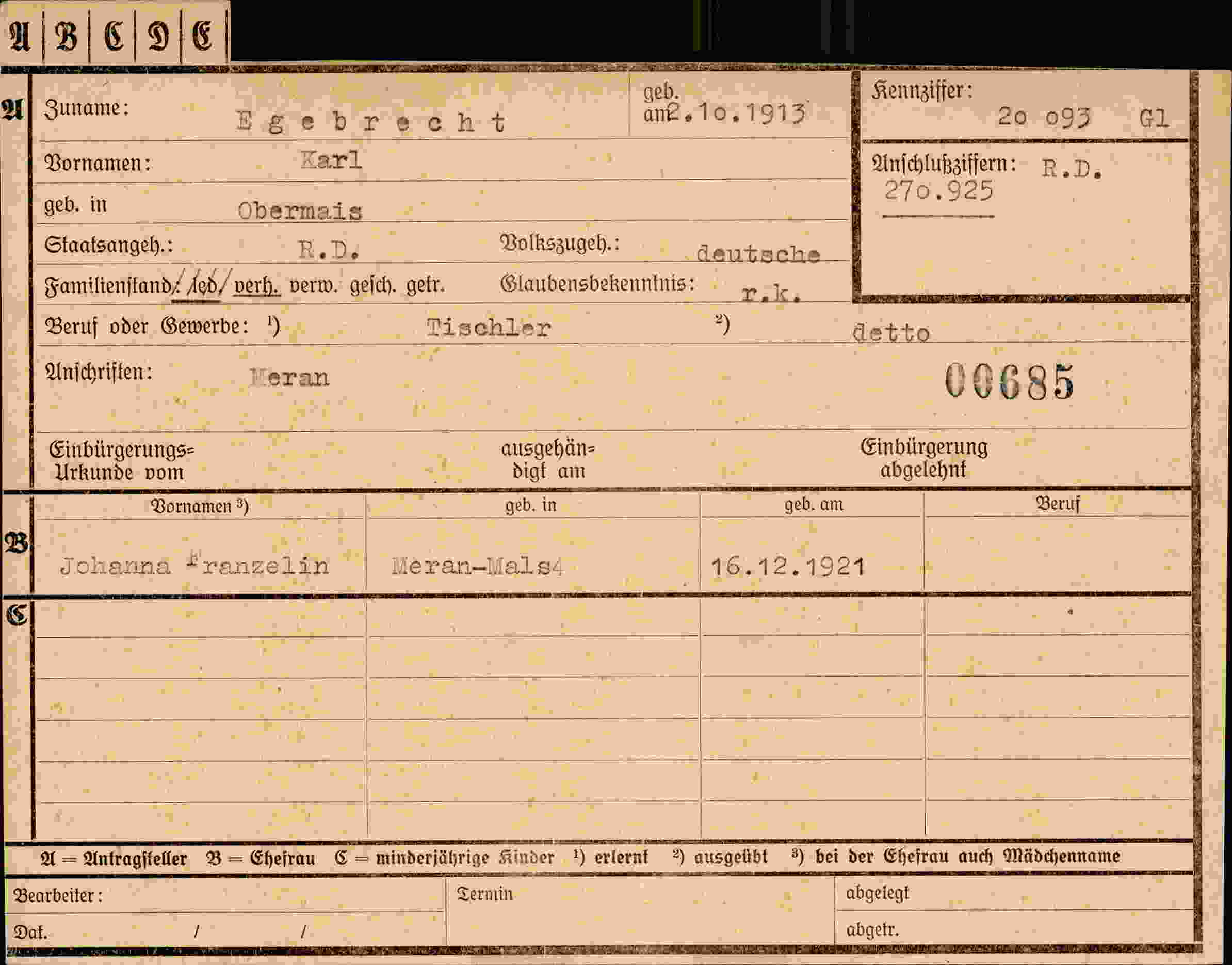 Dokument für Karl Egebrecht