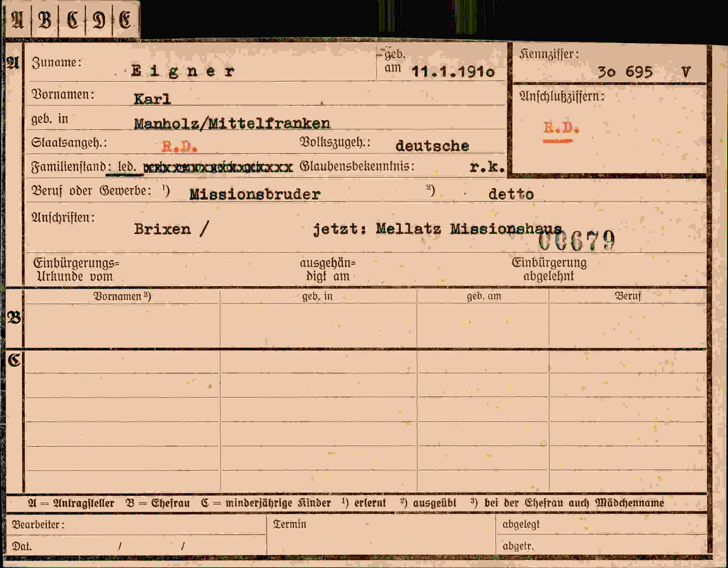 Dokument für Karl Eigner