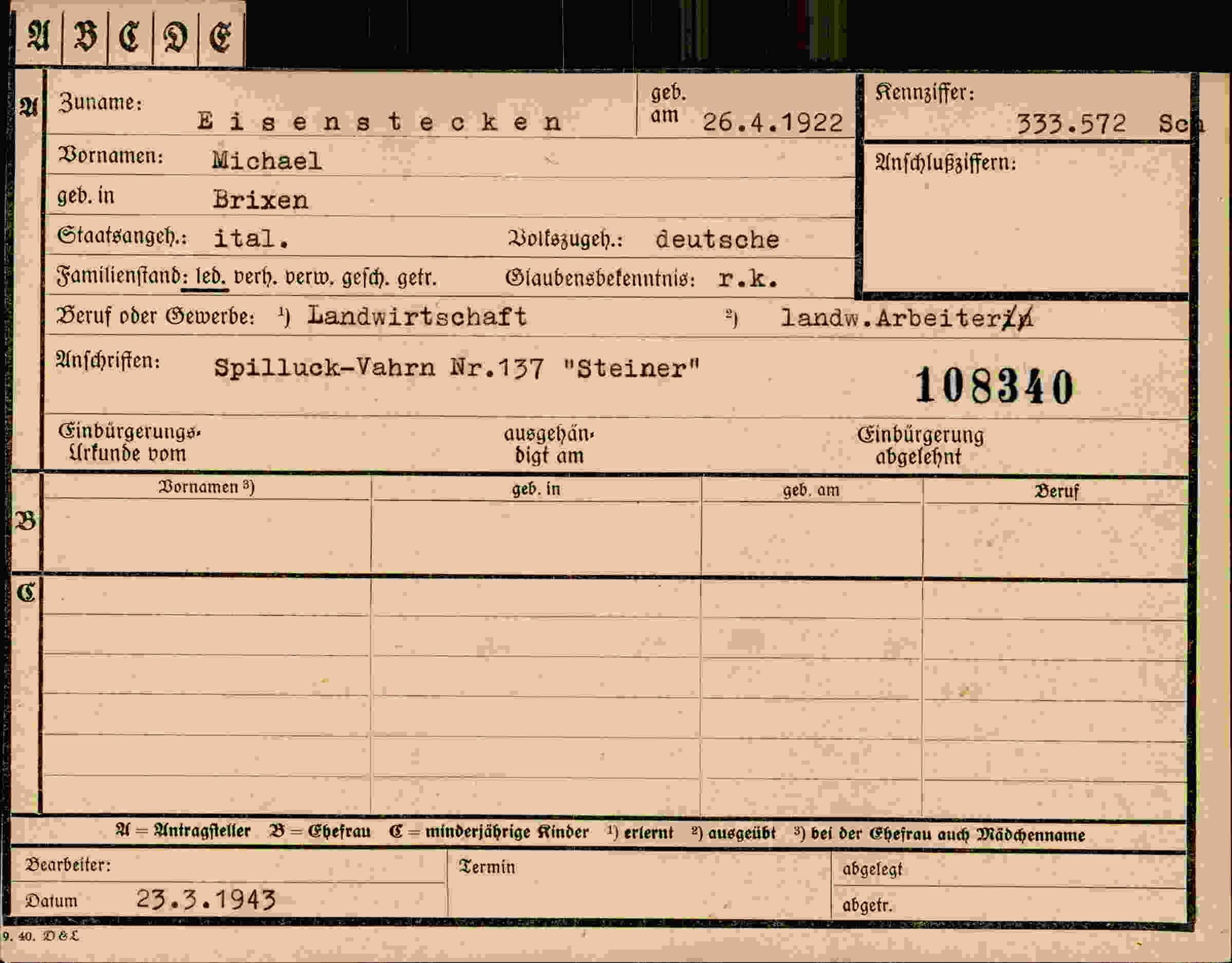 Dokument für Michael Eisenstecken