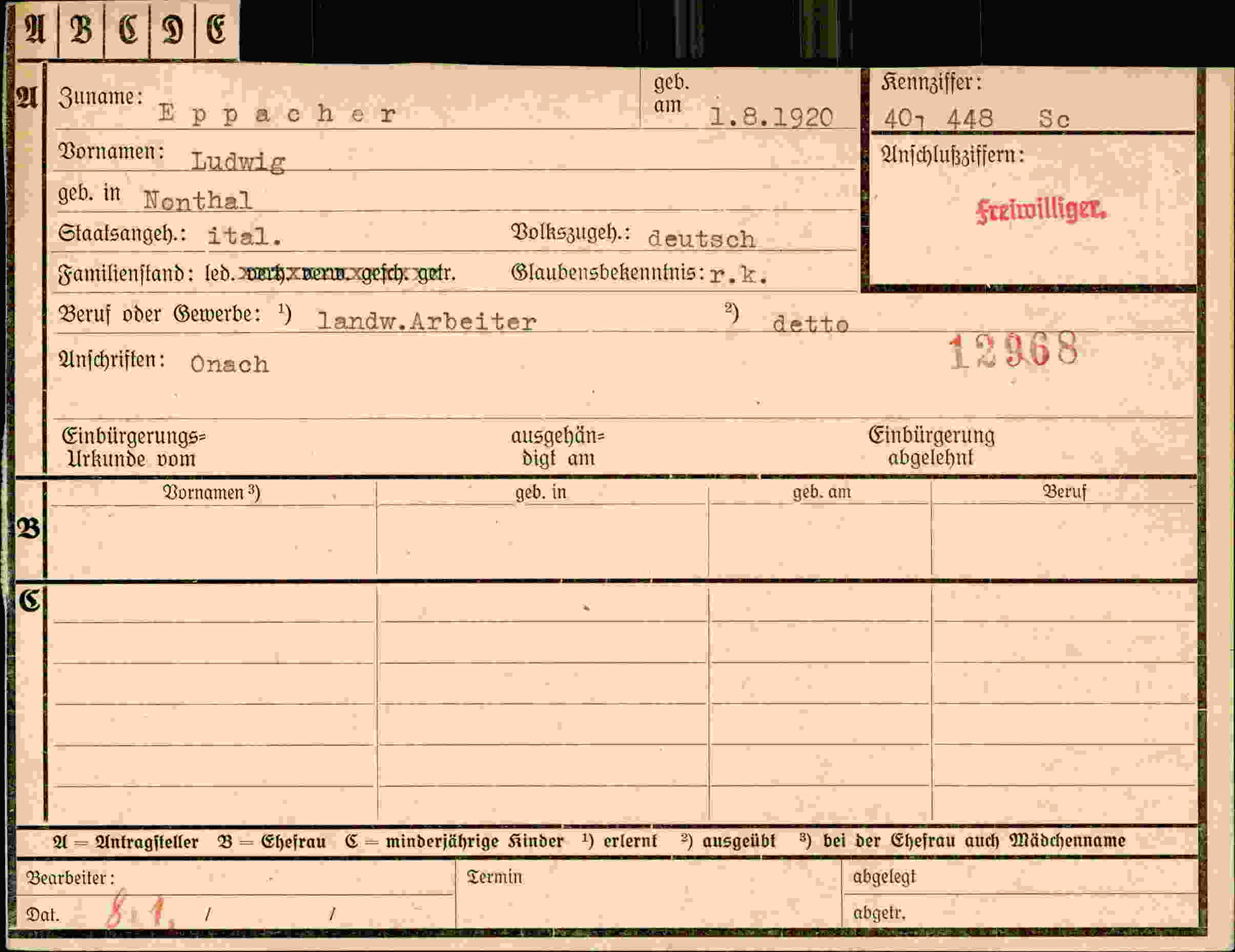 Dokument für Ludwig Eppacher