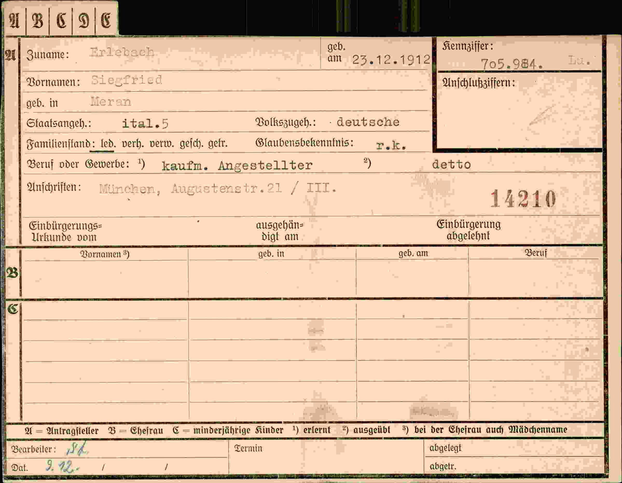 Dokument für Siegfried Erlebach