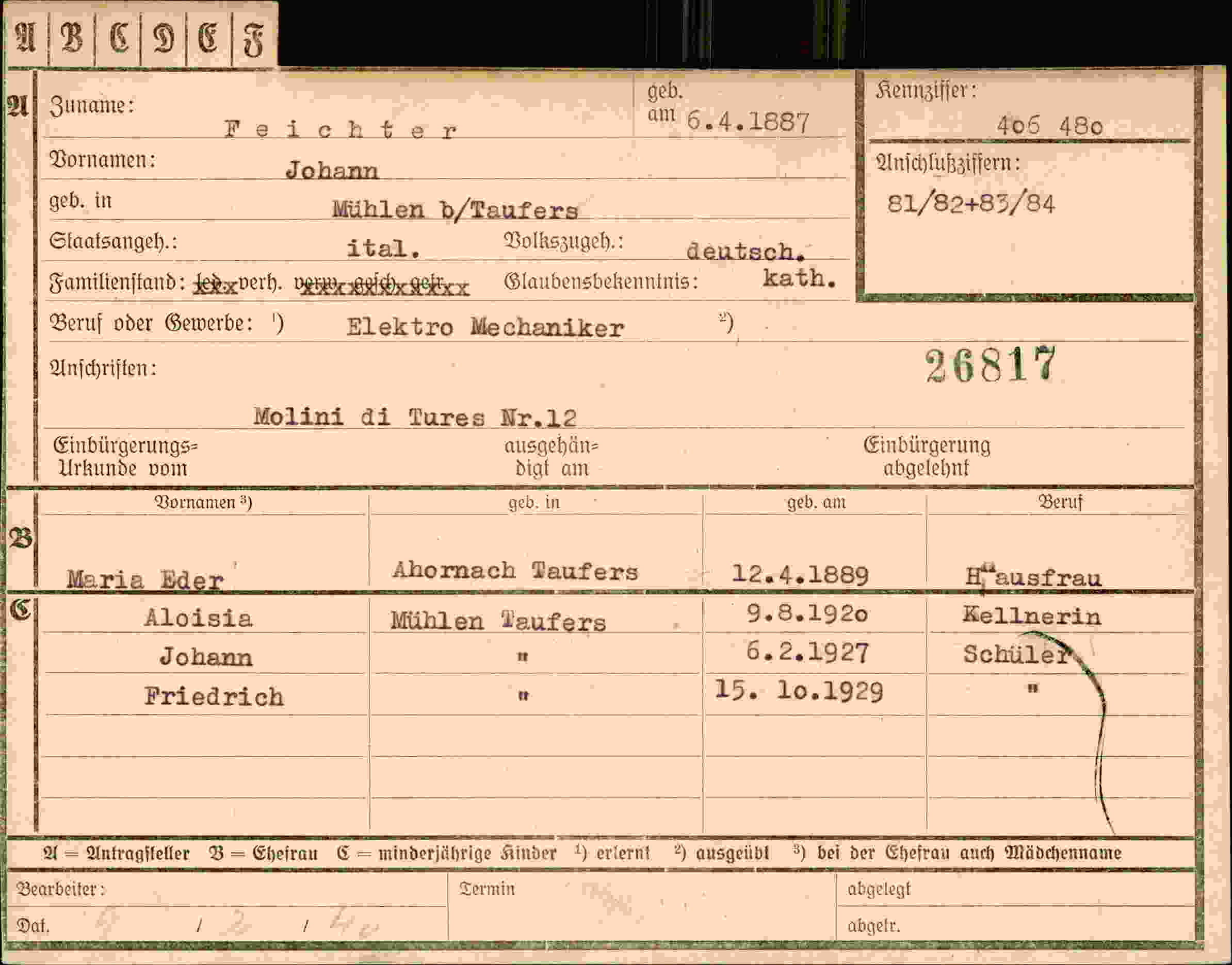Dokument für J--n Feichter