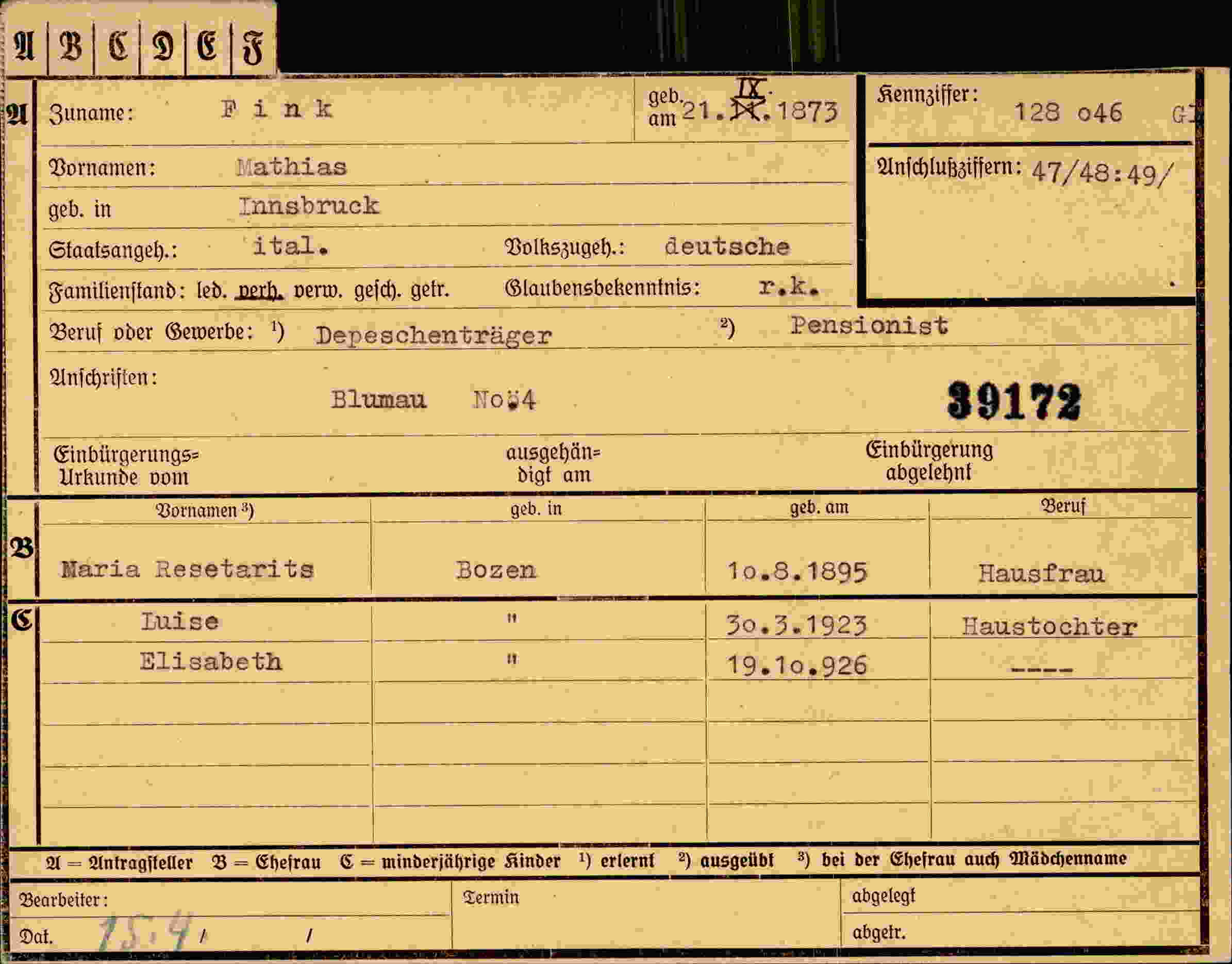 Dokument für Mathias Fink