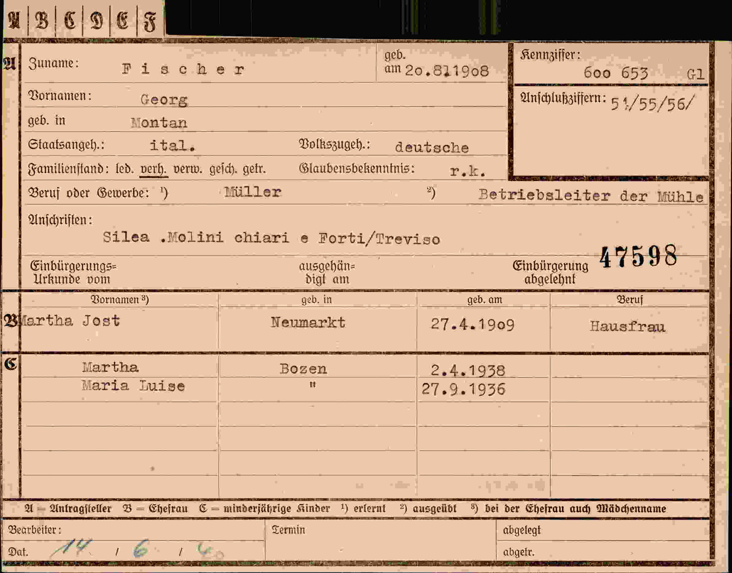 Dokument für Georg Fischer