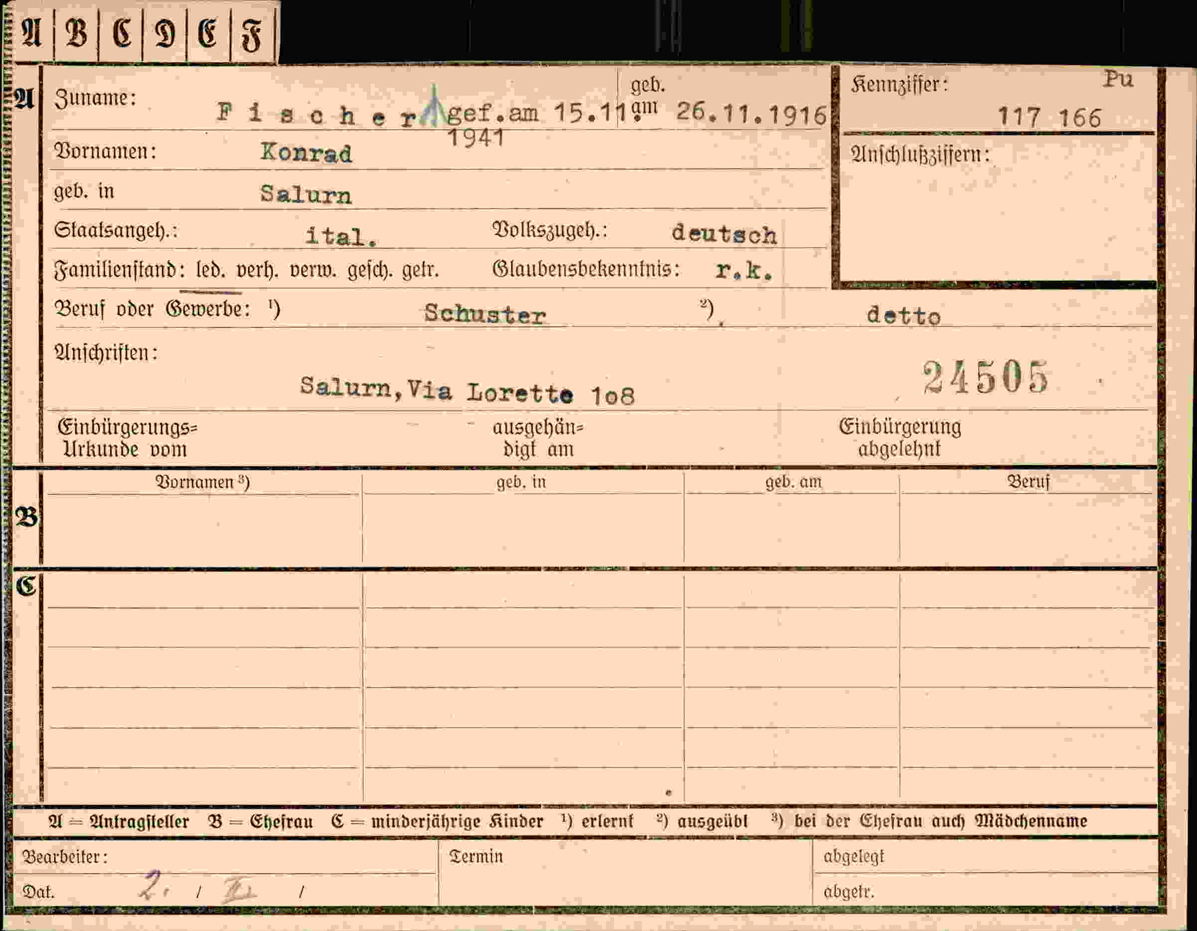 Dokument für Konrad Fischer