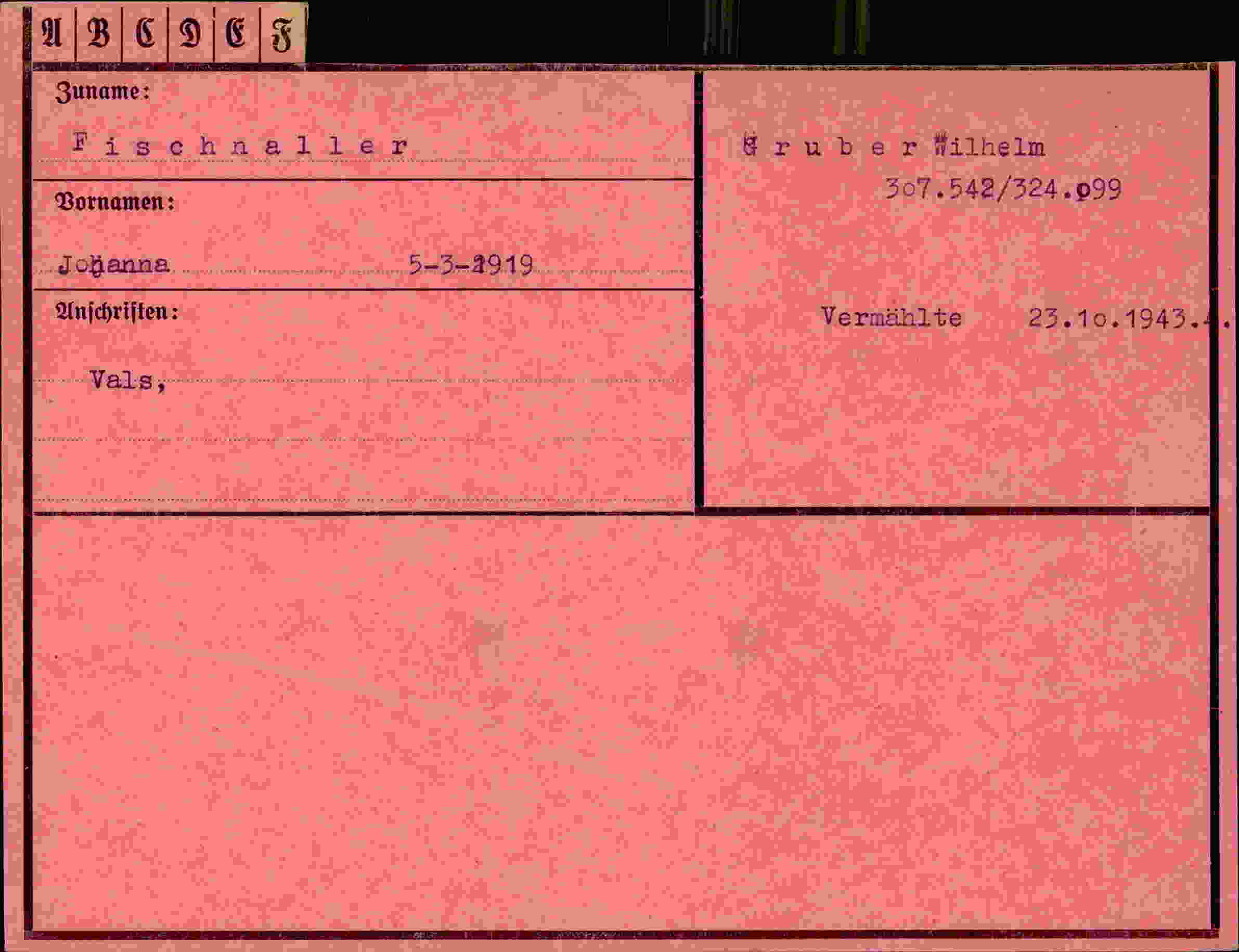 Vorderseite des Dokuments