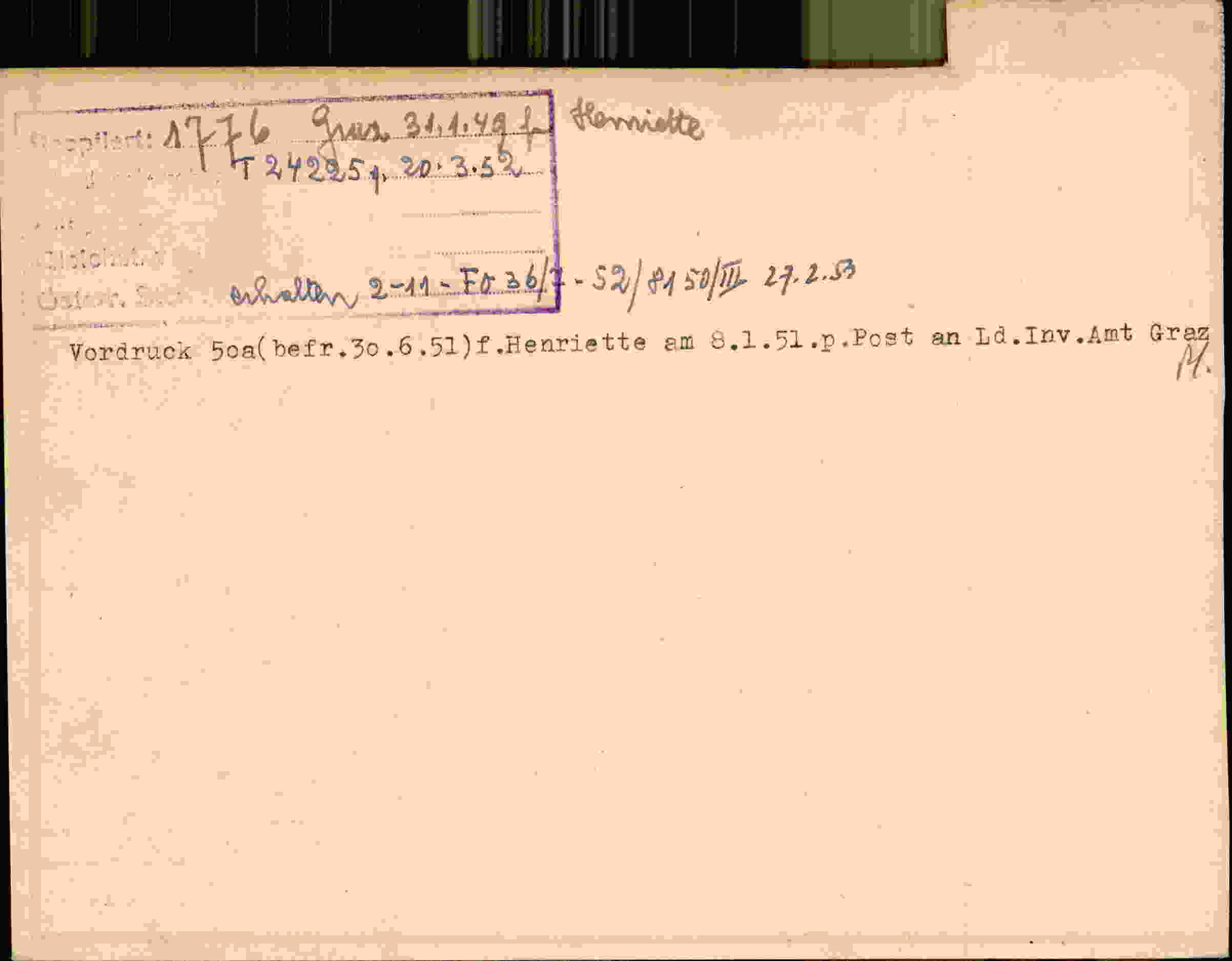 Rückseite des Dokuments