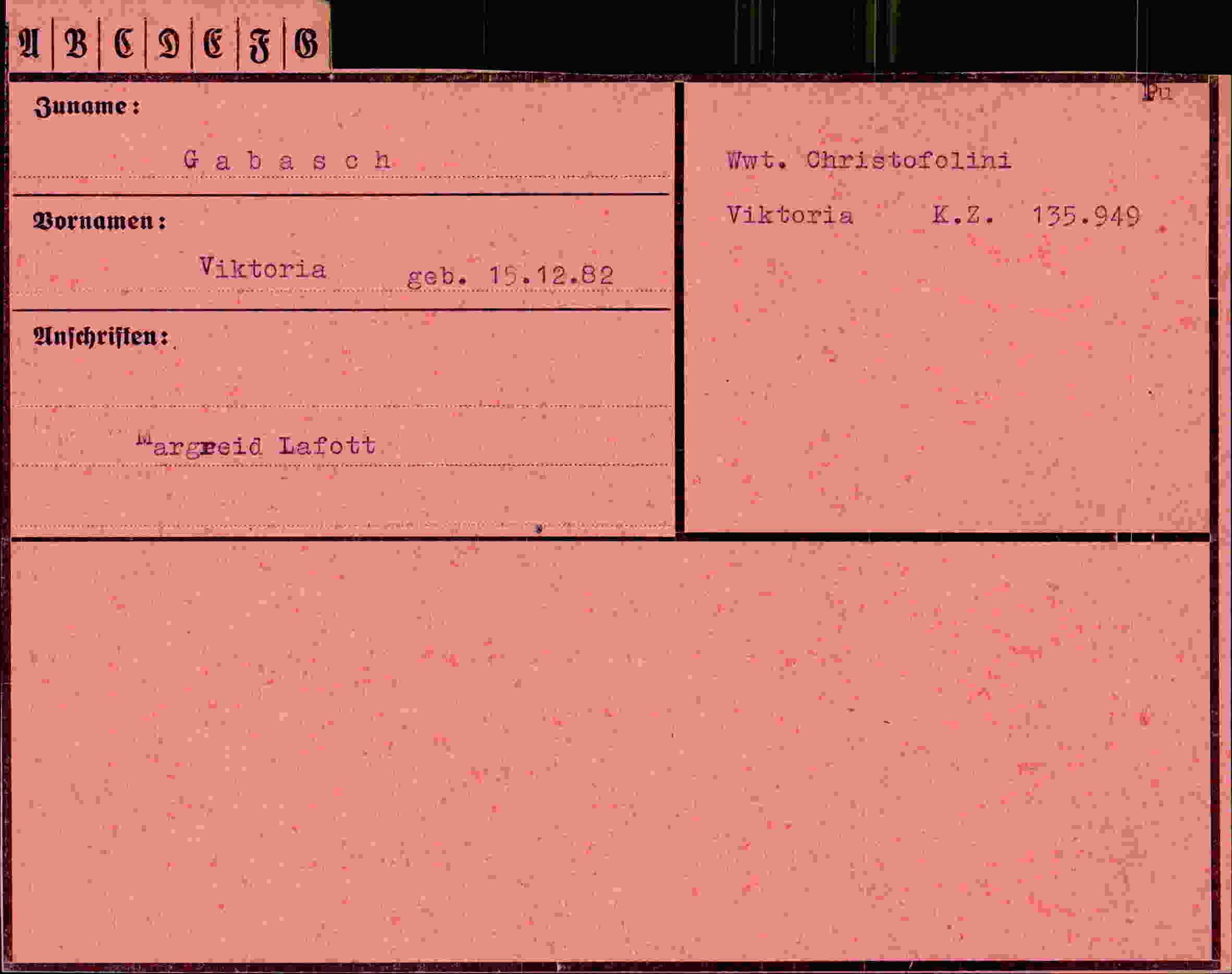 Dokument für Viktoria Gabasch