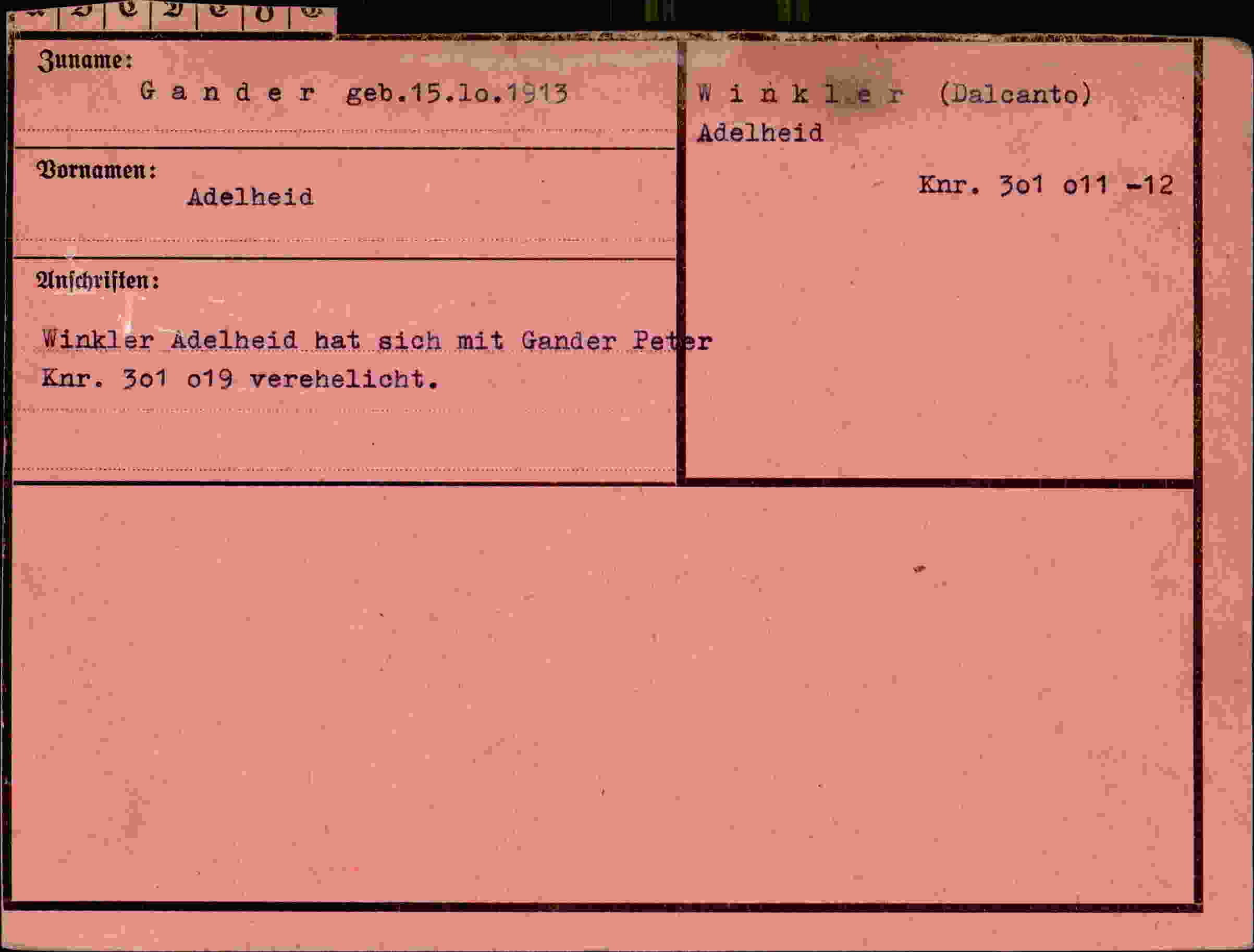 Vorderseite des Dokuments