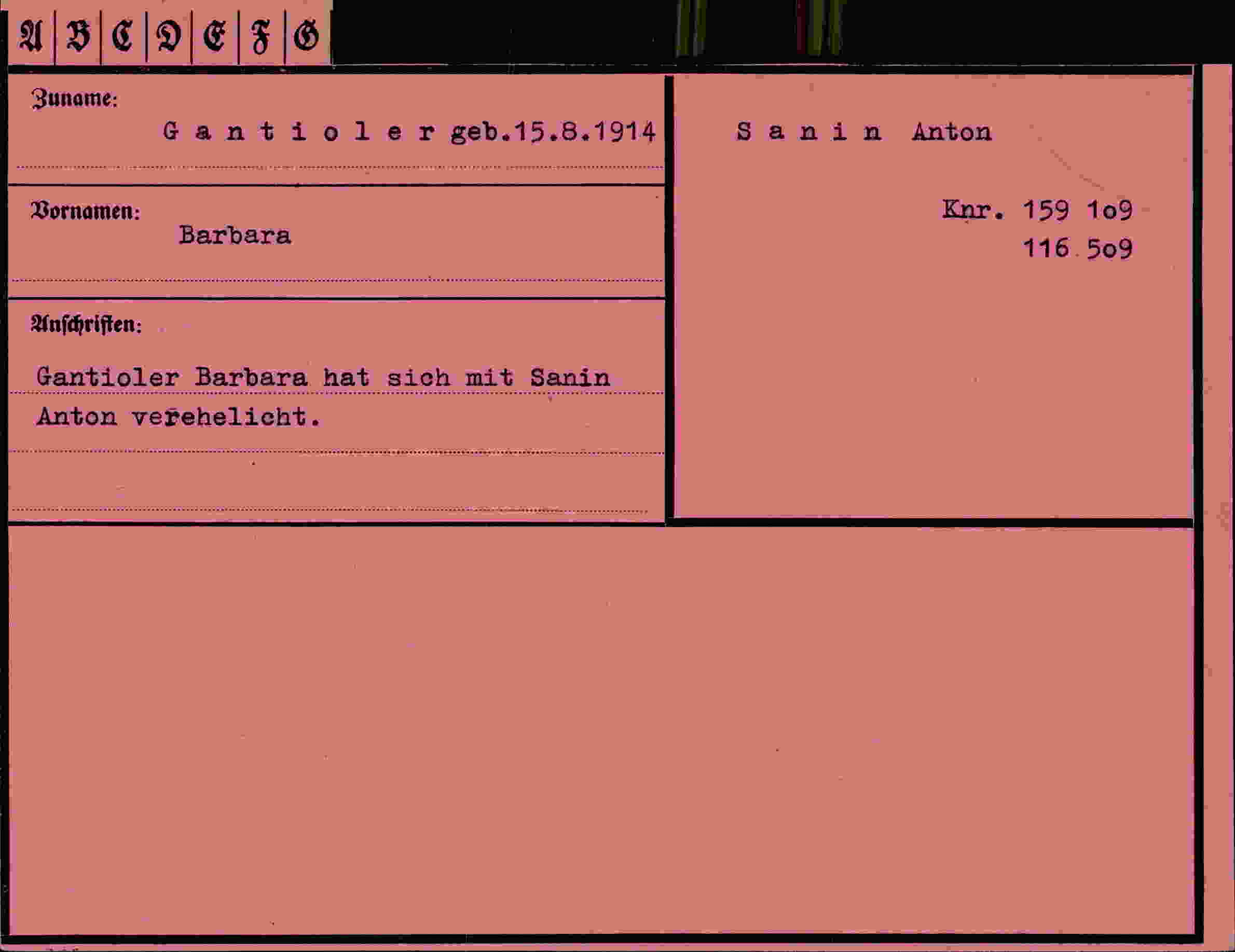 Vorderseite des Dokuments